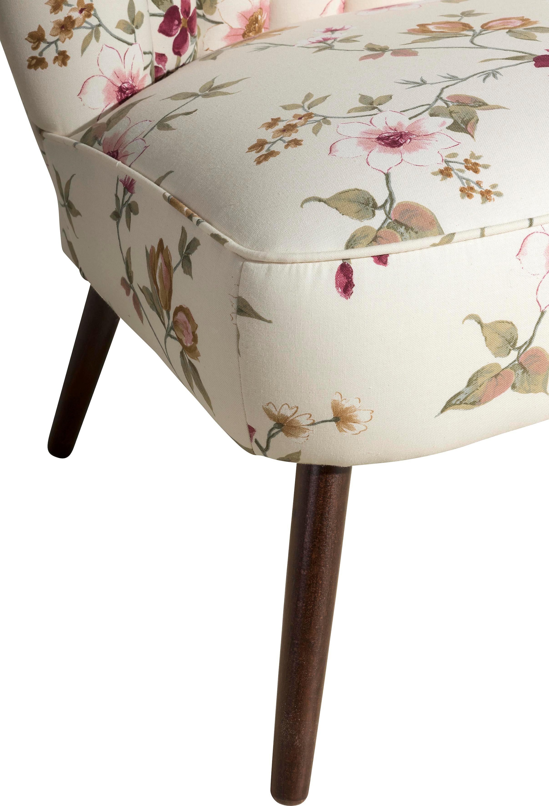 Max Winzer® Sessel »Aspen, Loungesessel«, im Retrostil, mit Blumenmuster