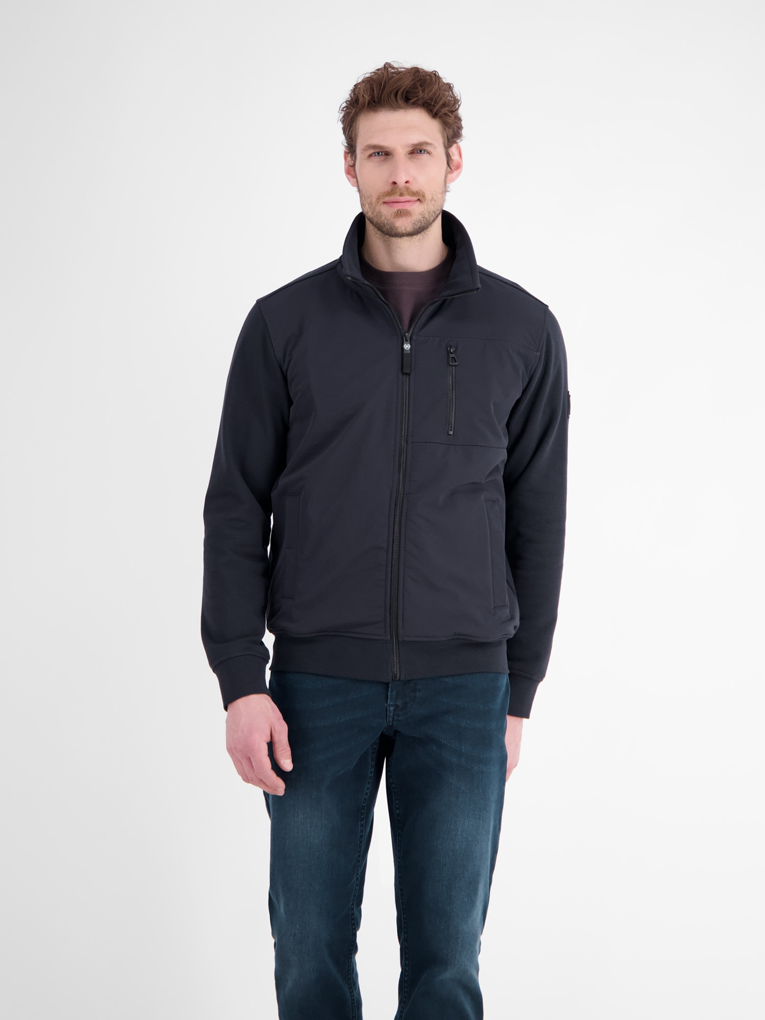 LERROS "Sportliche Sweatjacke aus robustem Baumwollmischgewebe"