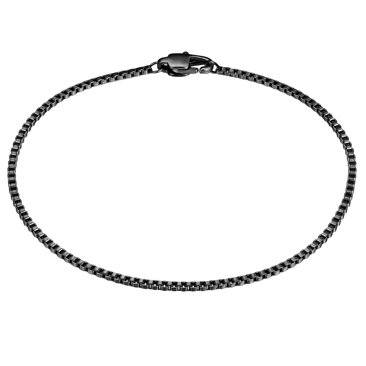 TRUE REBELS Herren Armband "TR348", 21, Edelstahlschwarz, Edelstahl, Armbänder