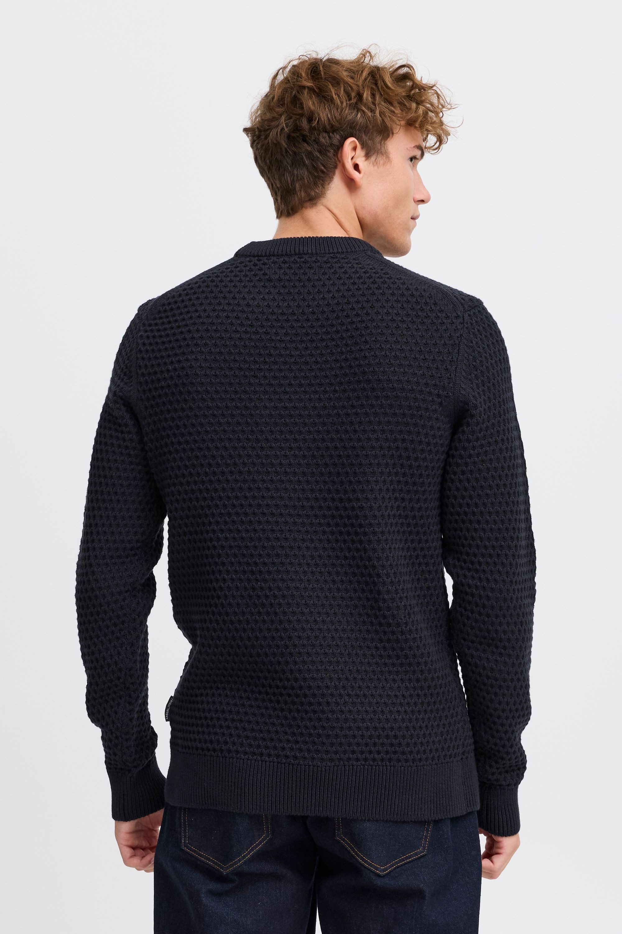 Casual Friday Strickfleece-Pullover »Strickpullover CFKARL structured crew neck knit«