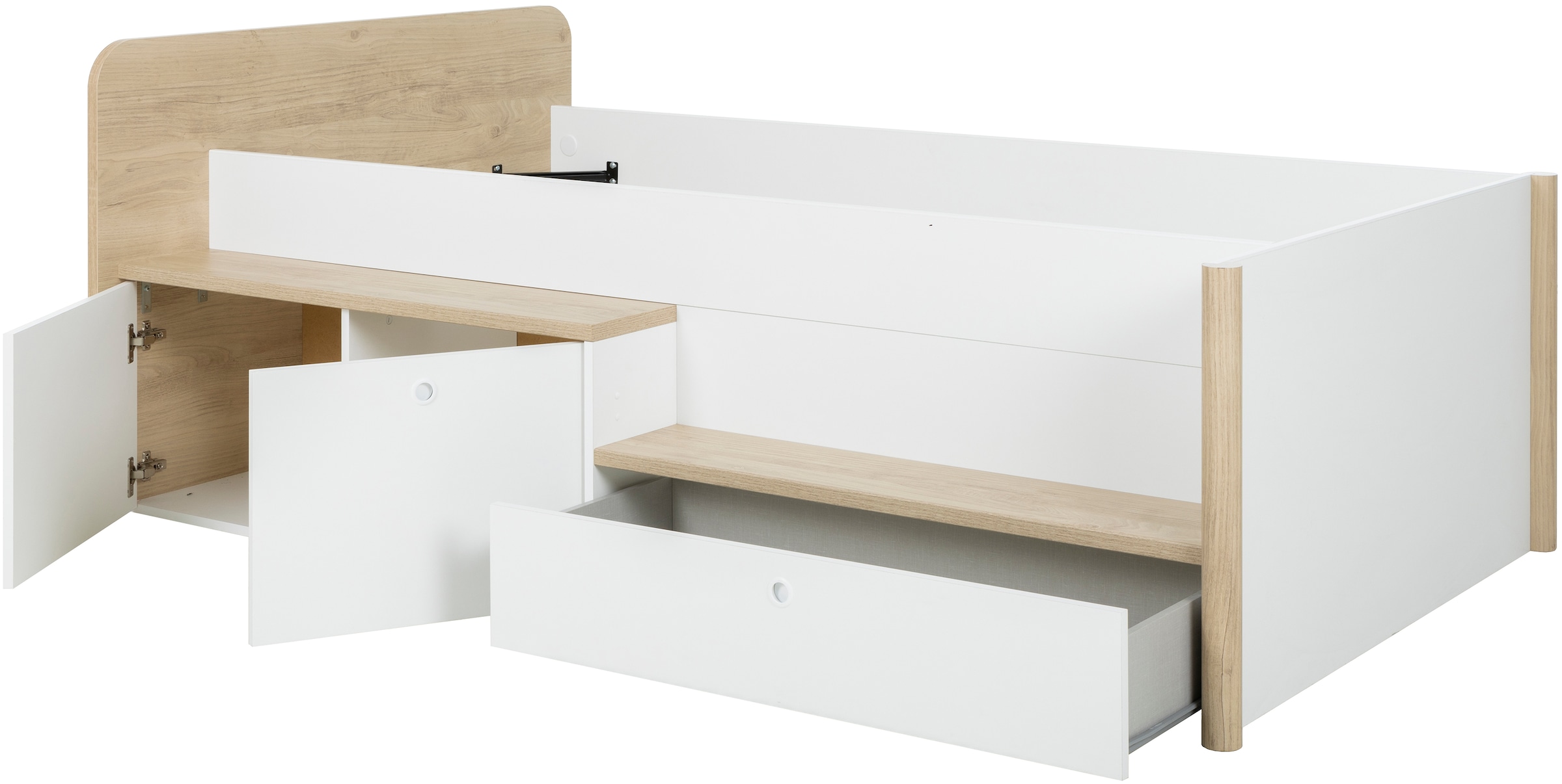 Gami Schlafzimmer-Set »Set 2 Tlg«, Bett mit viele Stauraum
