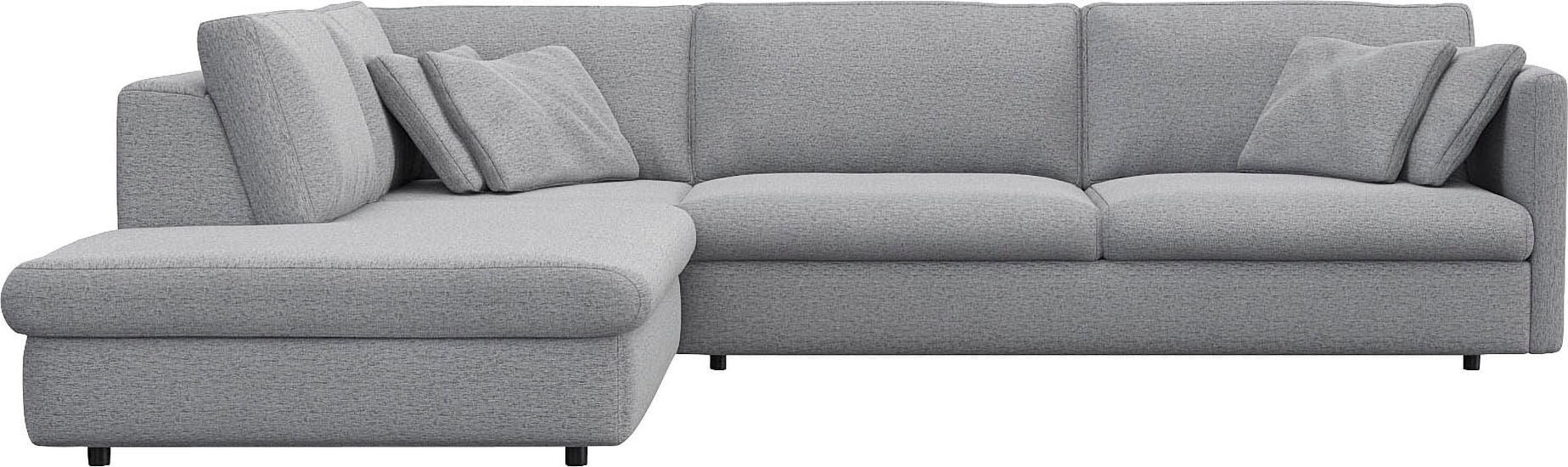 FLEXLUX Ecksofa "Lovane, elegant und zeitlos, bequem, L-Form" Weich & anschmiegsam, große Sitztiefe auf Kaltschaum, Dekokissen inkl.