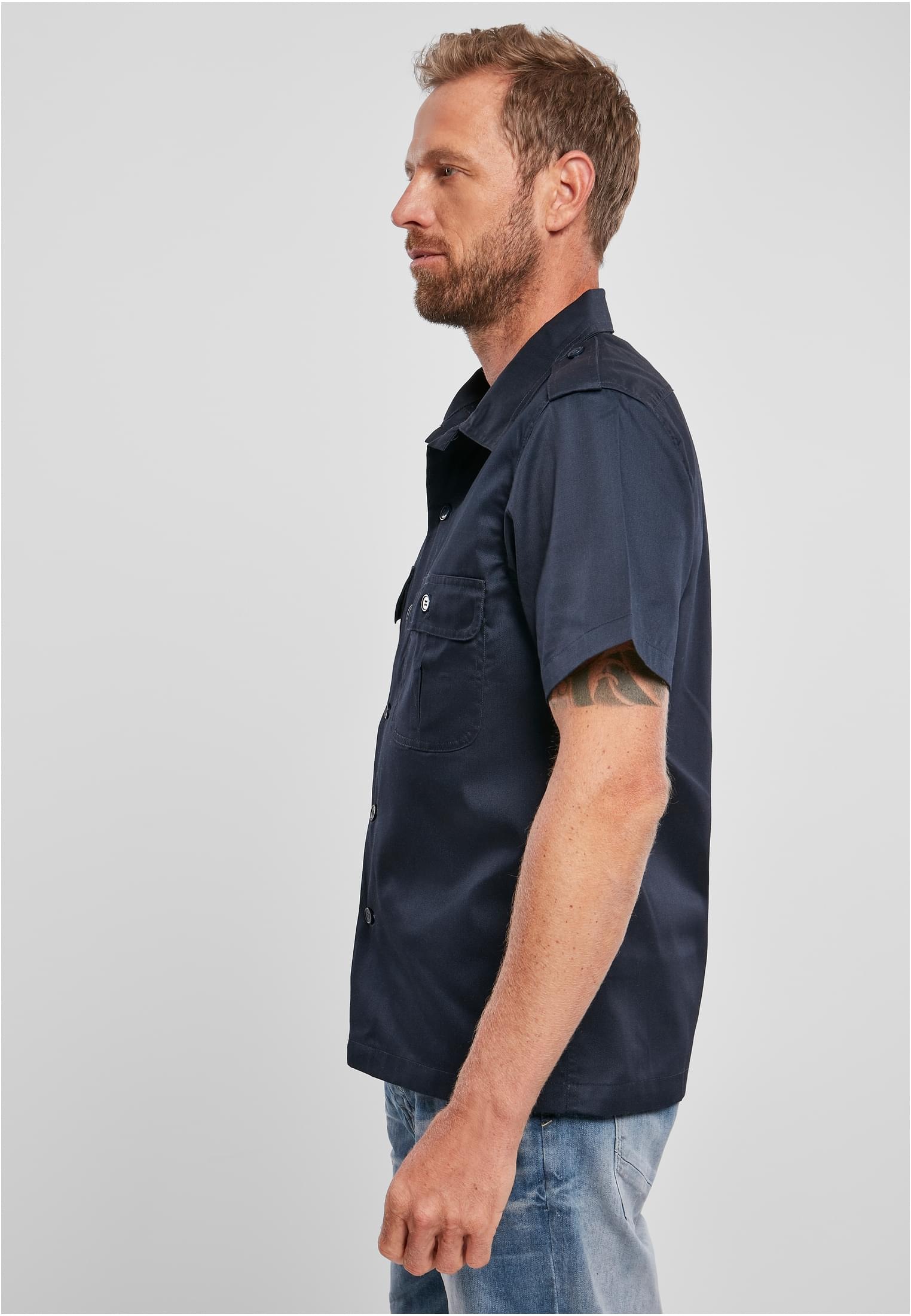 Brandit Langarmhemd »Brandit Herren Short Sleeves US Shirt«, (1 tlg.)