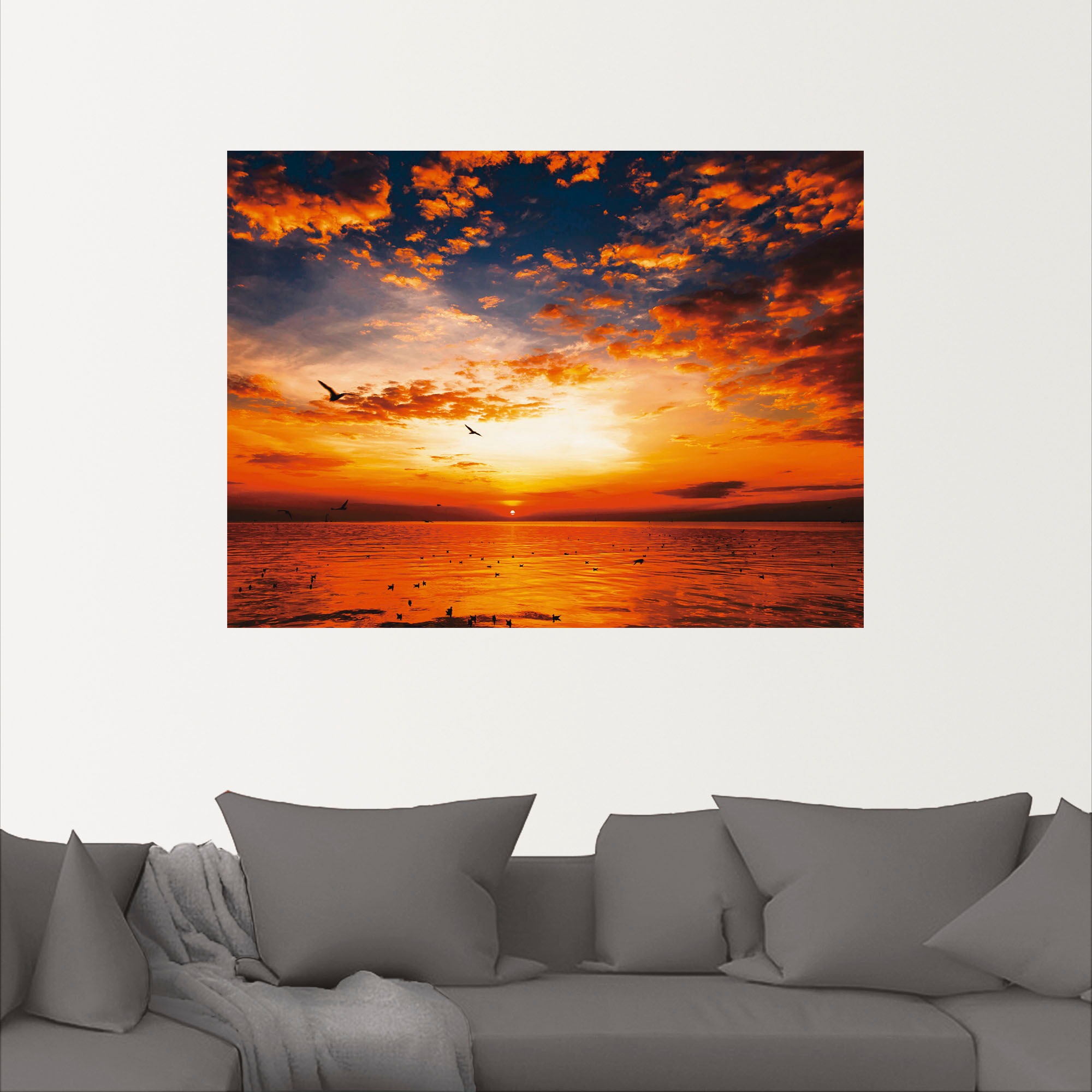 Artland Wandbild »Sonnenuntergang am Strand«, Sonnenaufgang & -untergang, (1 St.), als Leinwandbild, Poster, Wandaufkleber in verschied. Größen
