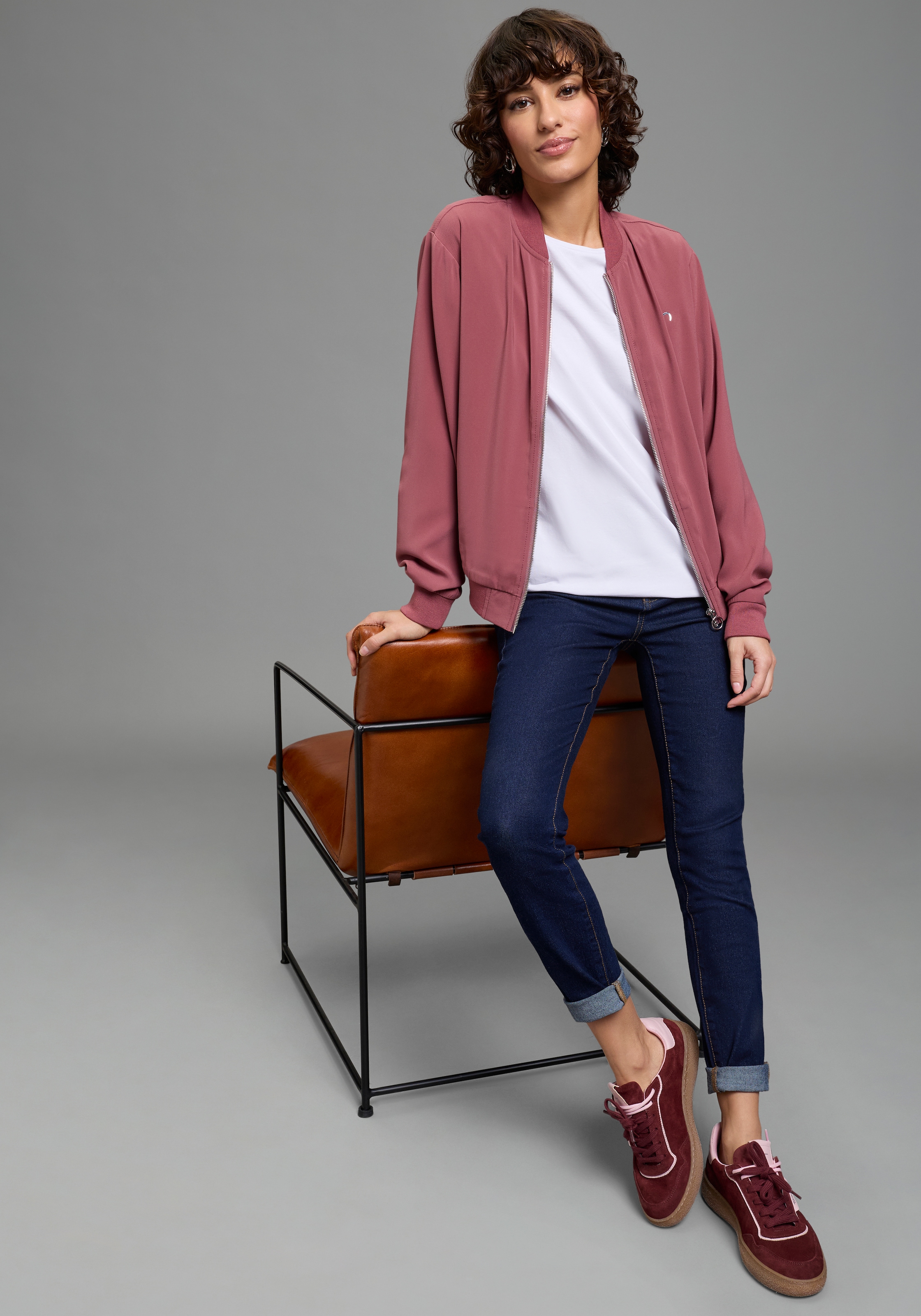 Laura Scott 3/4-Arm-Shirt Basic-Stil, 3/4-Ärmellänge, U-Boot-Ausschnitt, ohne Tasche