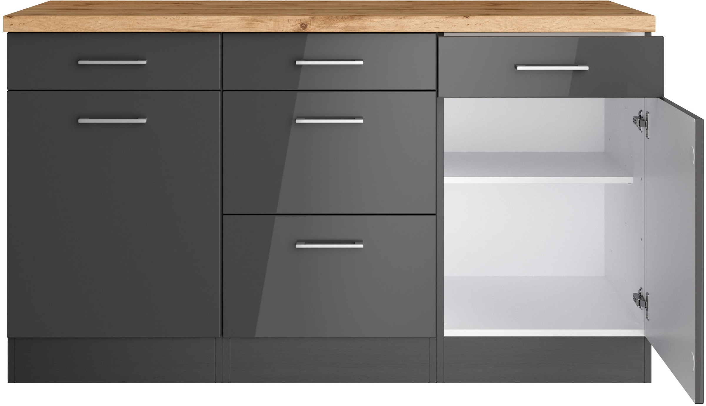 KOCHSTATION Unterschrank »KS-Milan«, HELD Möbel, Unterschrank 150 cm, matte oder hochglänzende Fronten