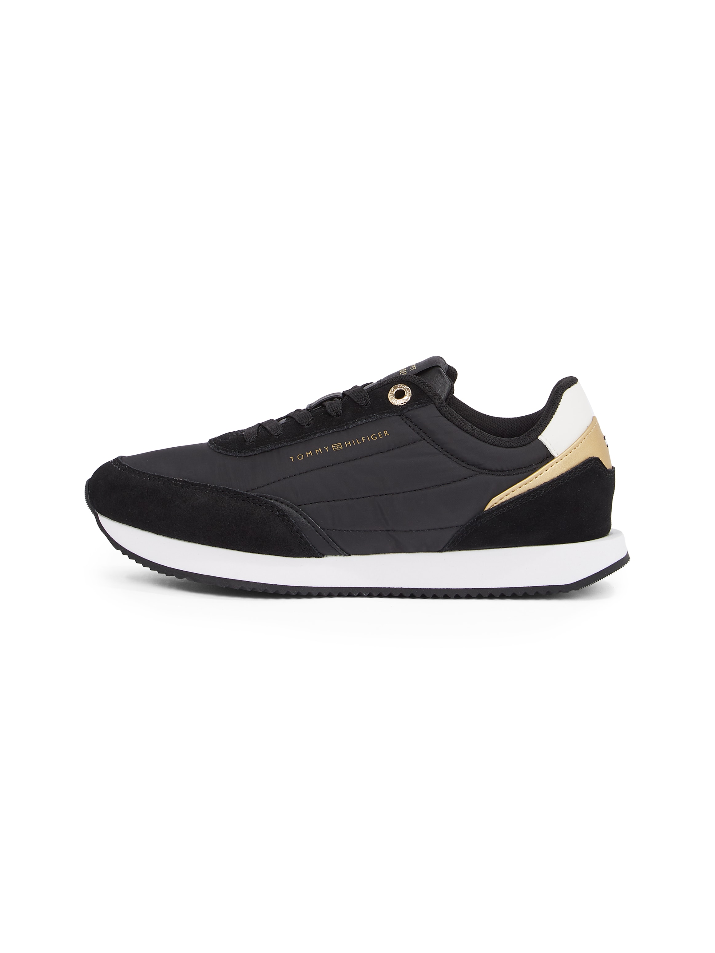 Tommy Hilfiger Plateausneaker »ESSENTIAL RUNNER«, Freizeitschuh, Halbschuh, Schnürschuh mit Kontrastbesätzen