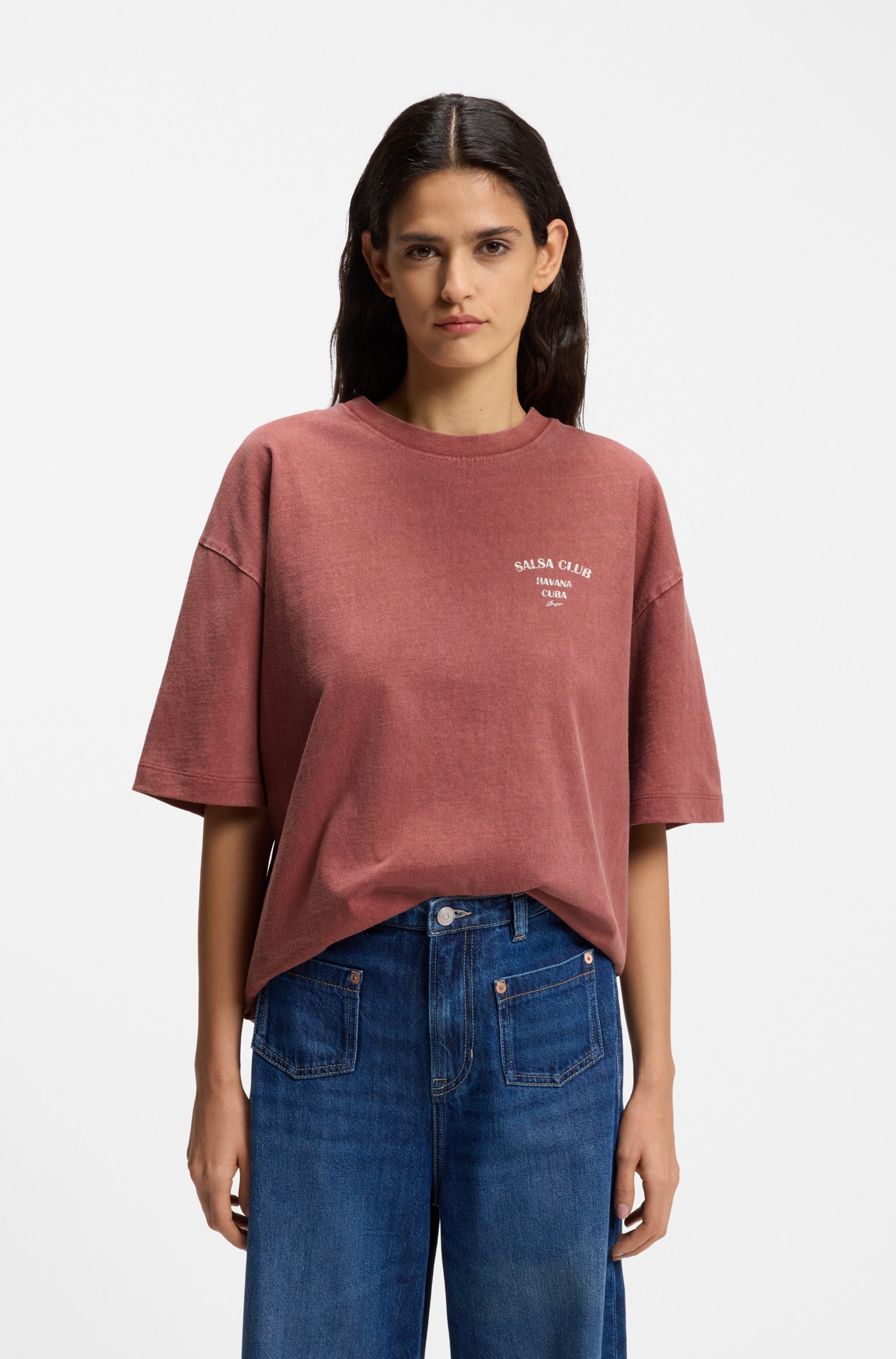 BOSS ORANGE T-Shirt "Eboys Premium Damenmode" mit Print, Relaxed Fit günstig online kaufen