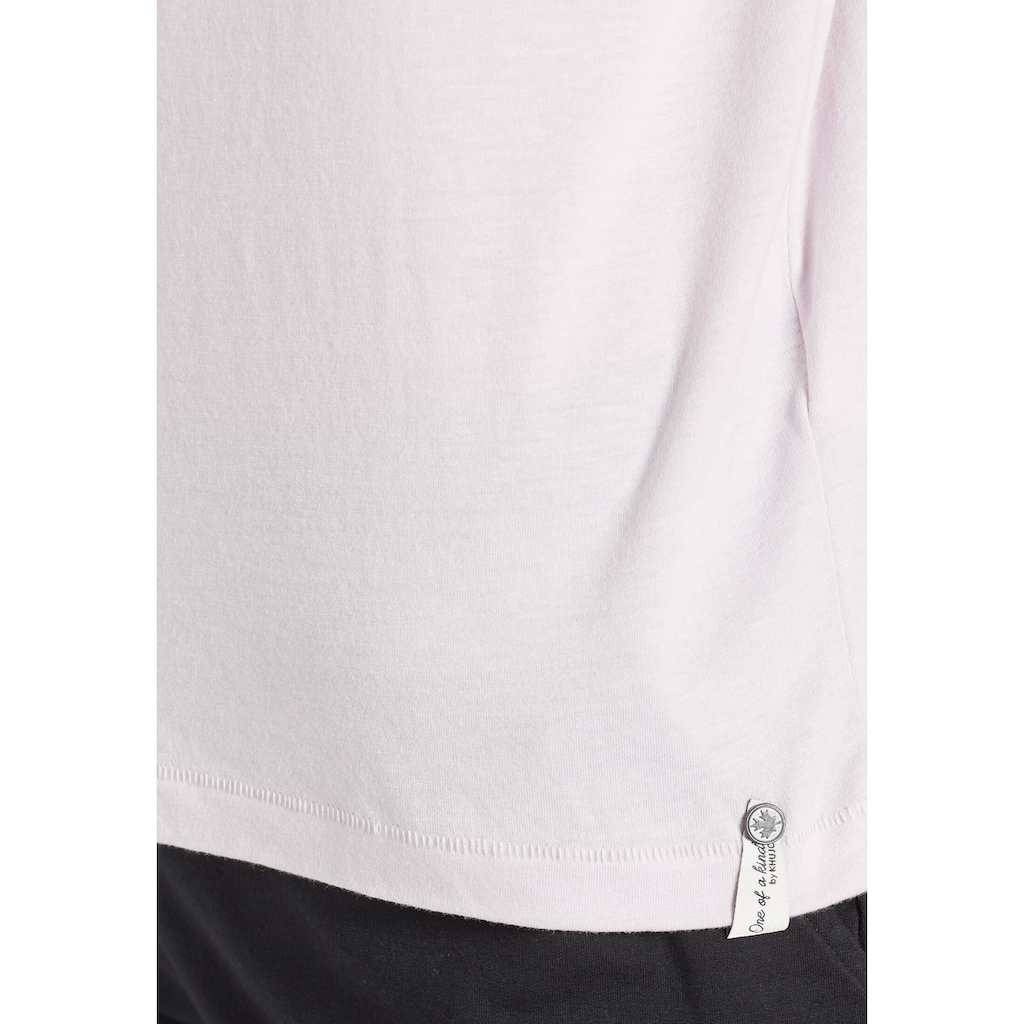 Damenmode Shirts & Sweatshirts khujo T-Shirt »khujo T-Shirt BANANI HEY«, im Loose Fit aus weichem Jersey flieder