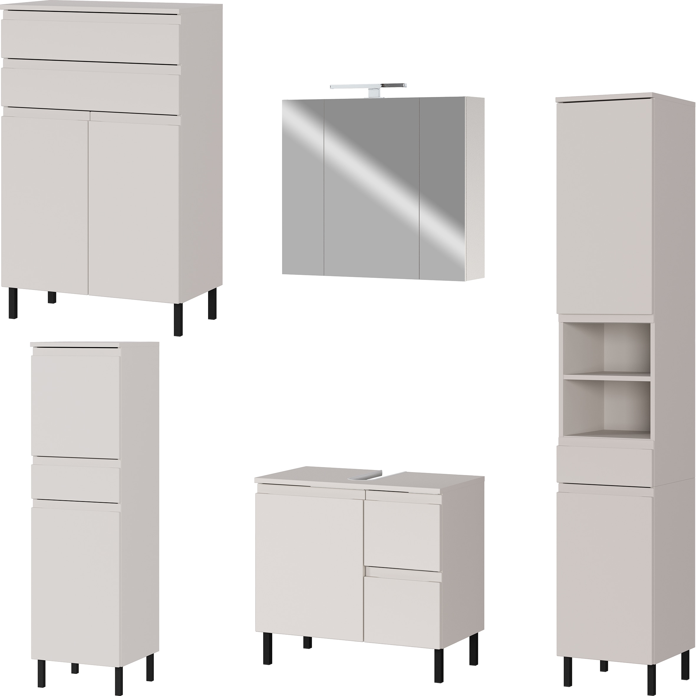 GERMANIA Badmöbel-Set "Scantic" 5 Stk. tlg. mehrteiliges Set mit kleinem Wa günstig online kaufen