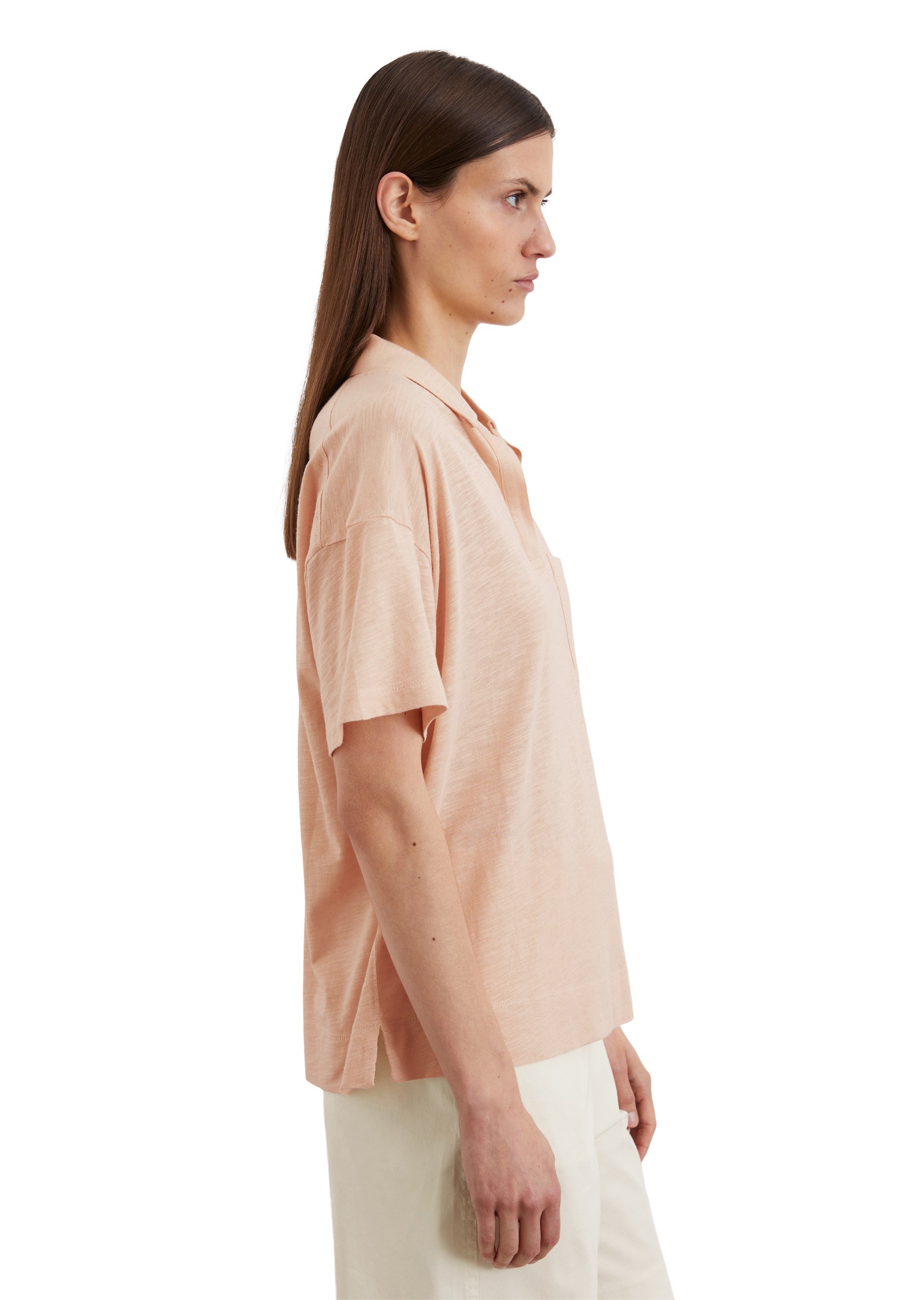 Marc OPolo Poloshirt "aus Organic Cotton-Viskose-Mix" günstig online kaufen