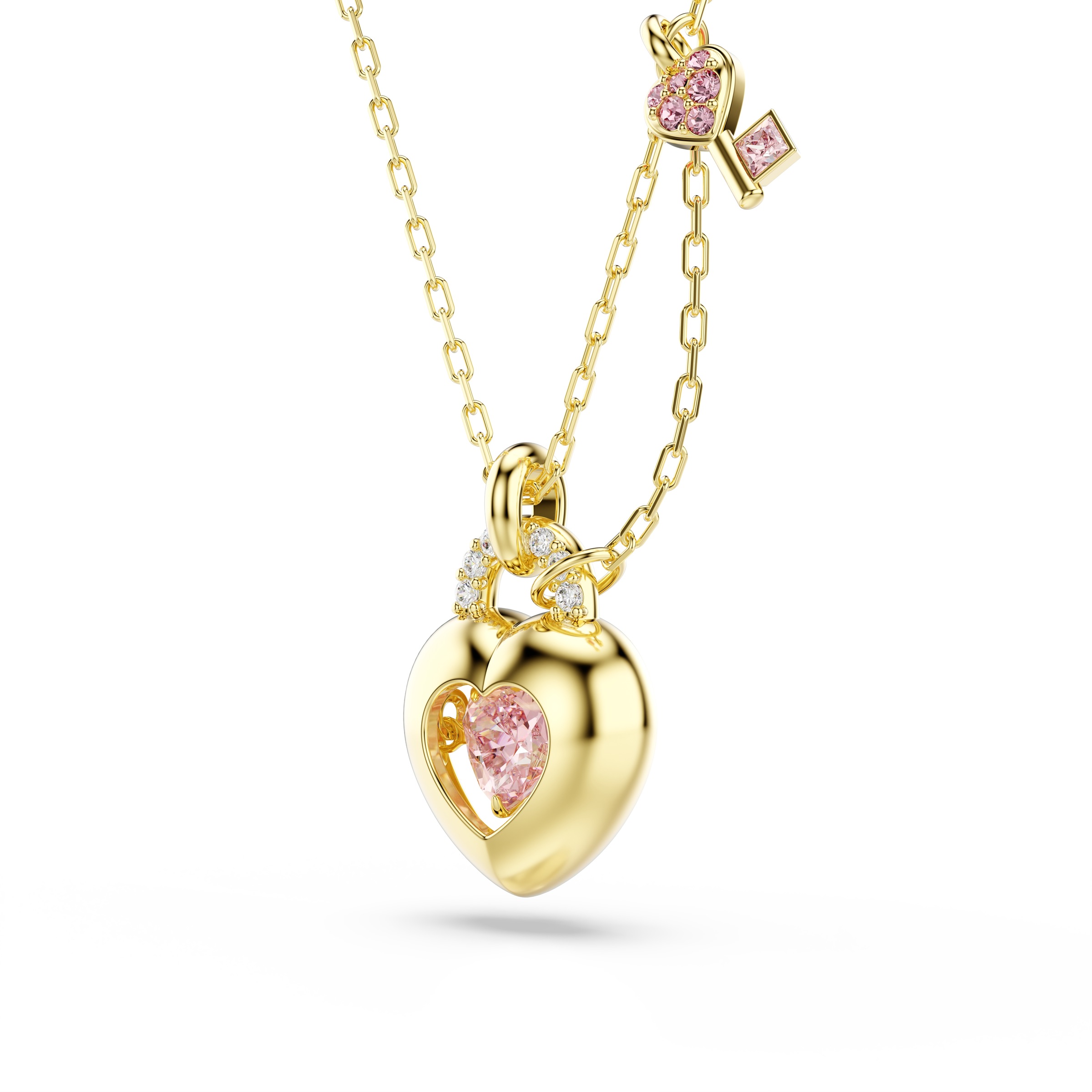 Collier SWAROVSKI "Schmuck Geschenk Idyllia Halskette Blume", gold (gelbgoldfarben, rosa, lila, gelb, grün, blau), Halsketten, Damen, Metall, L: 43 B: 38mm, Collier, mit Swarovski Kristall, B:38mm 5
