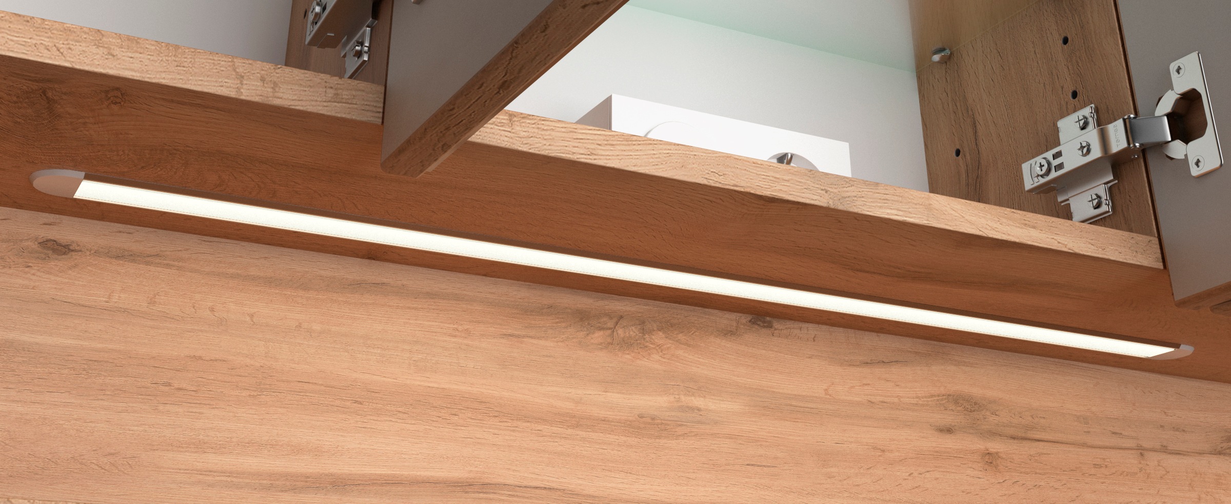 welltime Badmöbel-Set »Stubach« Spiegelschrank und Waschtisch, 2 Stk. tlg.