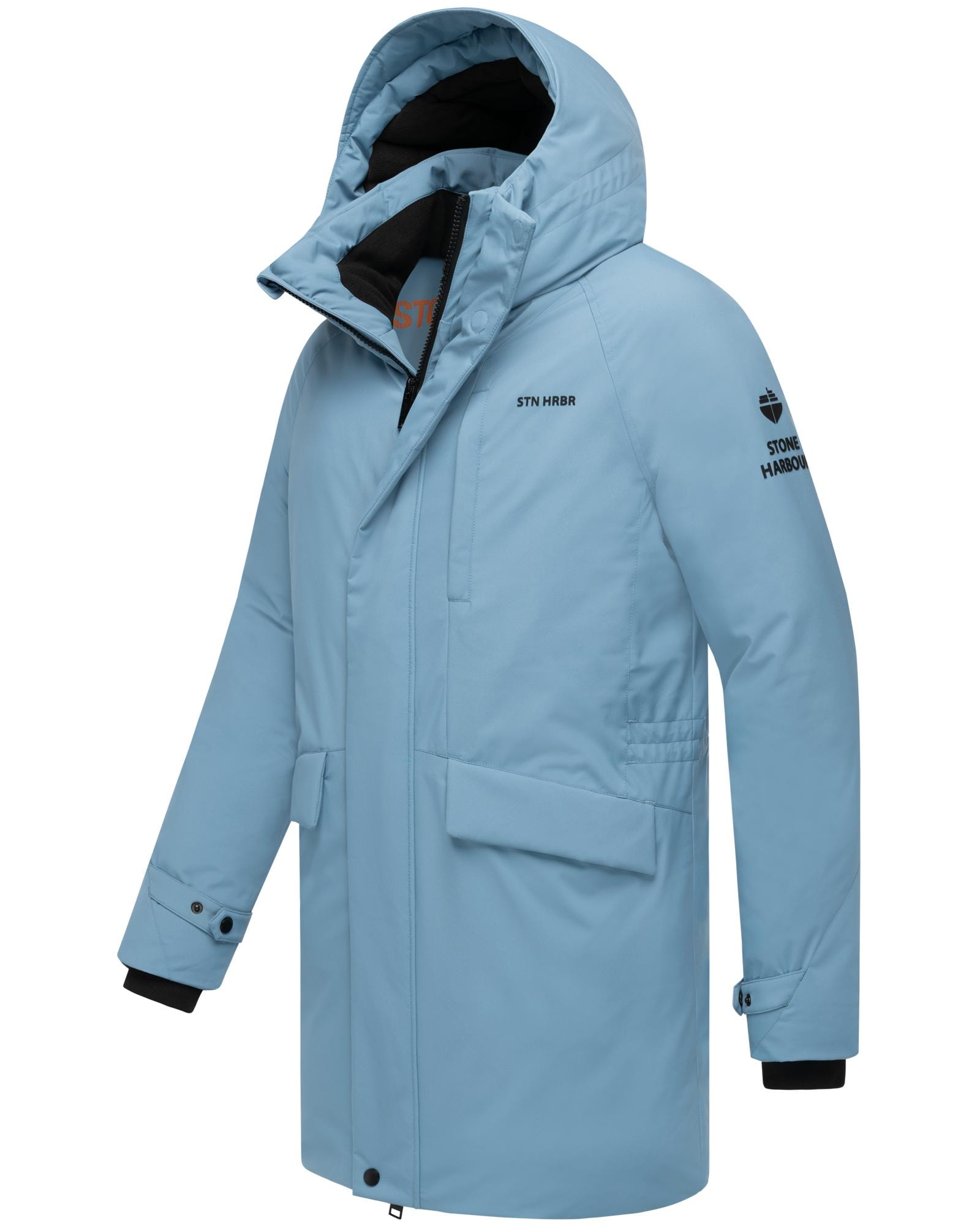 Stone Harbour Wintermantel »Emriis XX« Warmer Herren Mantel mit Magnet-Knöpfen