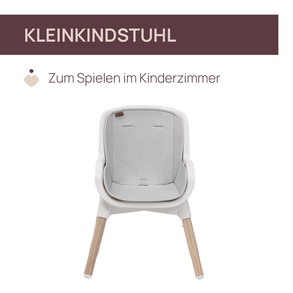 Chicco Hochstuhl »Zest Plus Wooden Grey« () mit abnehmbarem Tablett