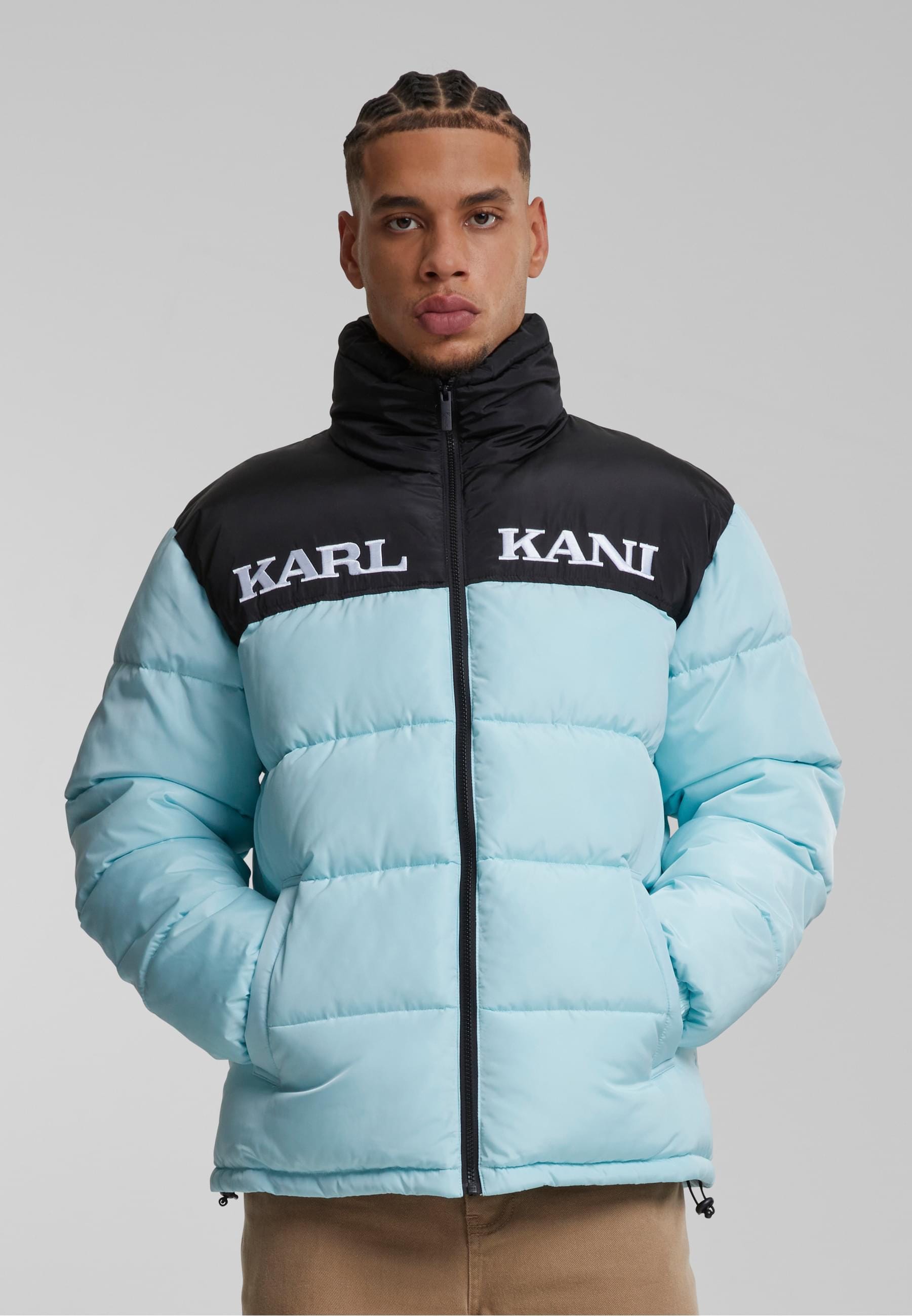 Karl Kani Winterjacke »Karl Kani Karl Kani Retro Essential Puffer Jacket«, (1 St.), ohne Kapuze