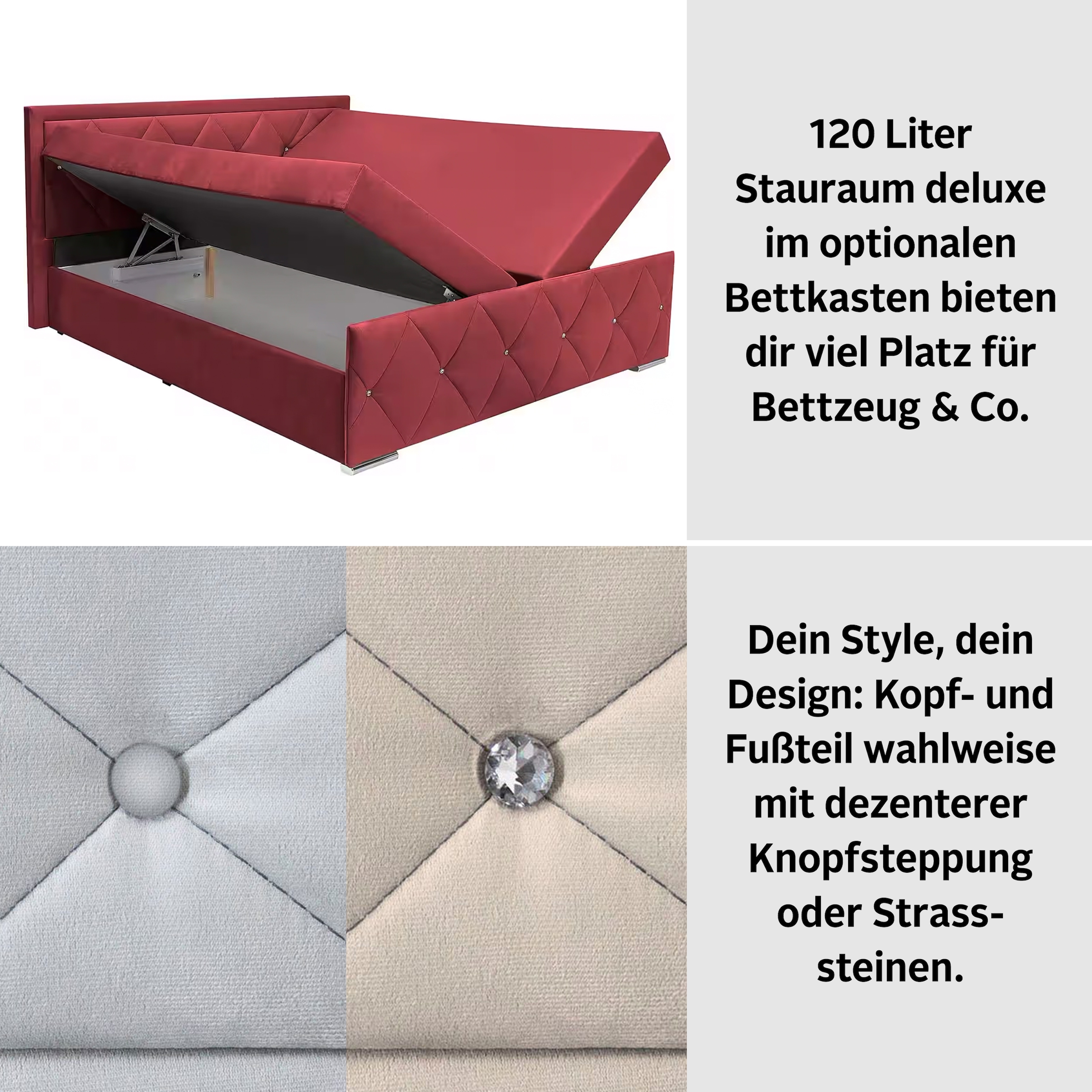 Leonique Boxbett 30 Jahre Jubiläums-Modell Alfie, in verschiedenen Farben und 3 Härtegraden lieferbar