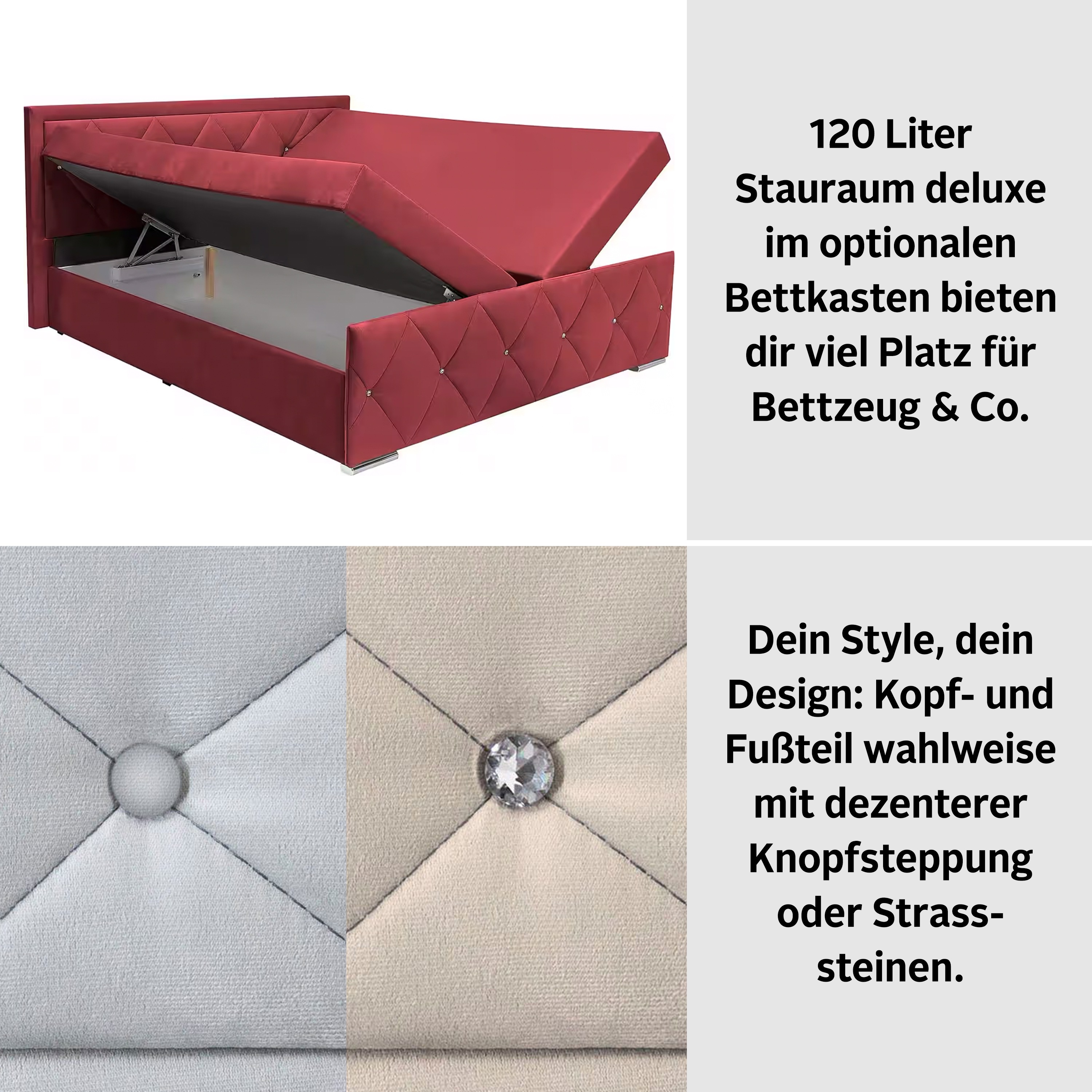Thumbnail - Leonique Boxbett 30 Jahre Jubiläums-Modell Alfie, in verschiedenen Farben und 3 Härtegraden lieferbar