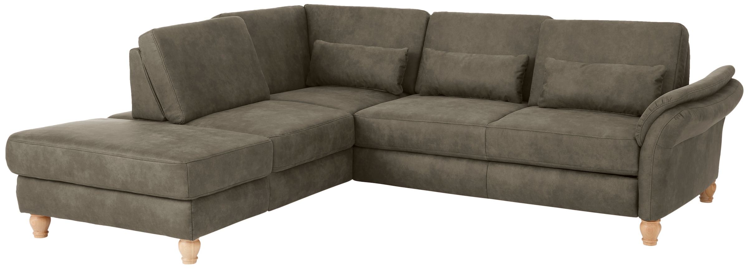 Home affaire Ecksofa »Palace L-Form«, incl. Sitztiefenverstellung, wahlweise mit Bettfunktion und Stauraum