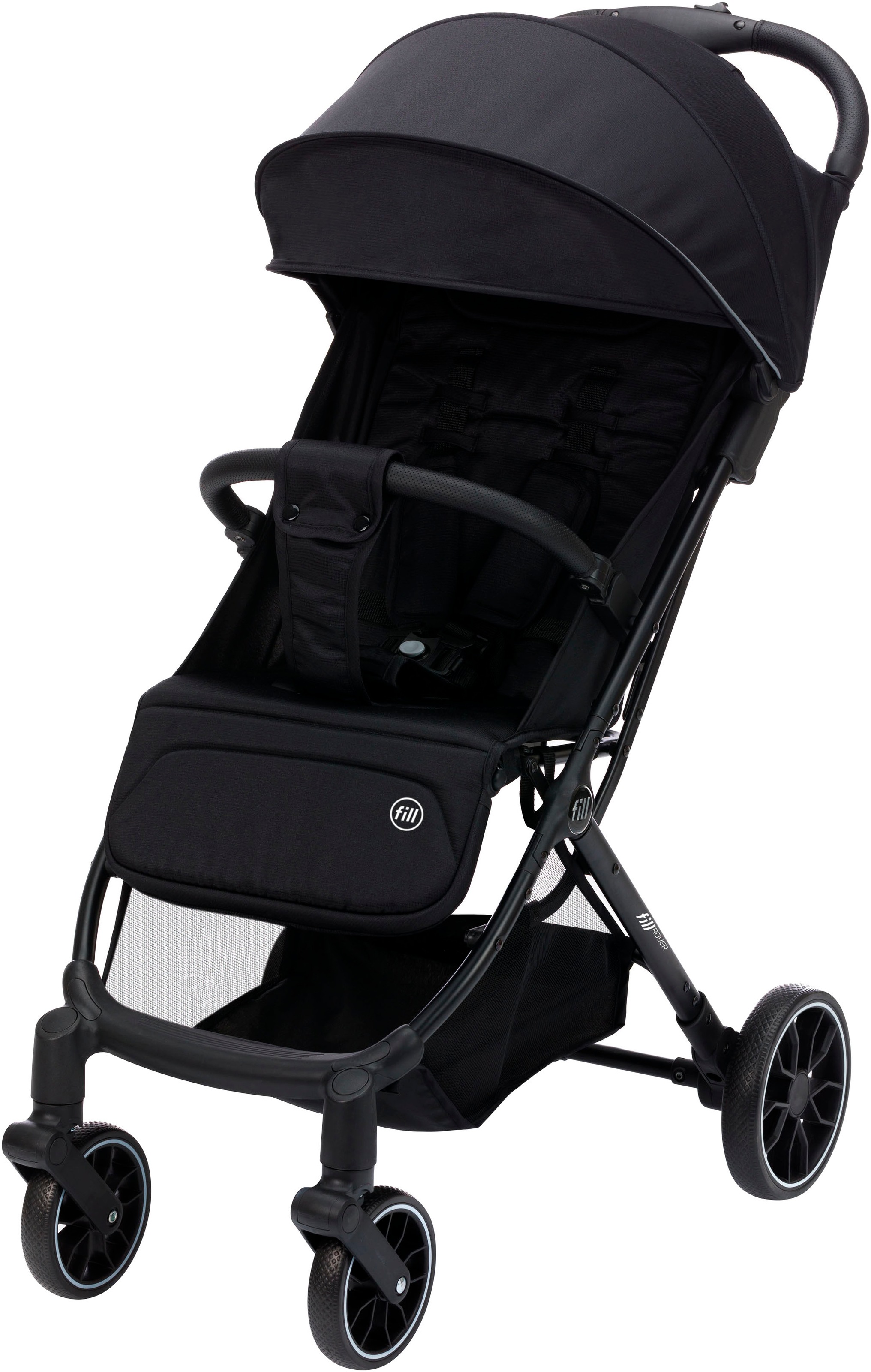 FILLIKID Kinder Kinder-Buggy "Rover", schwarz, Kinderwagen, mit Trollyfunktion