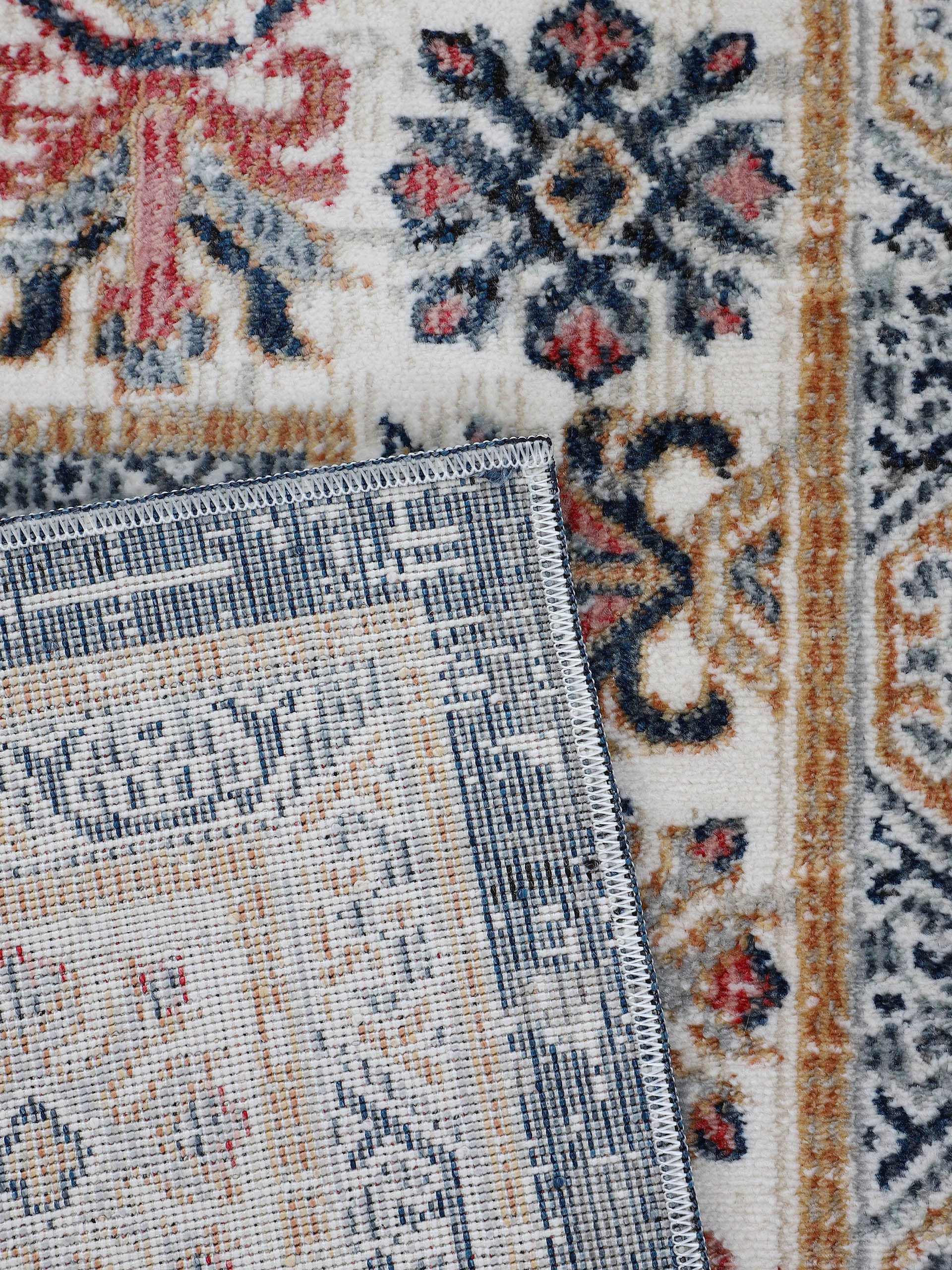 Teppich CARPETFINE "Vintage Liana_1", blau, B:140cm H:6mm L:200cm, Polypropylen (PP), Teppiche, Teppich, Orient Vintage Look 3