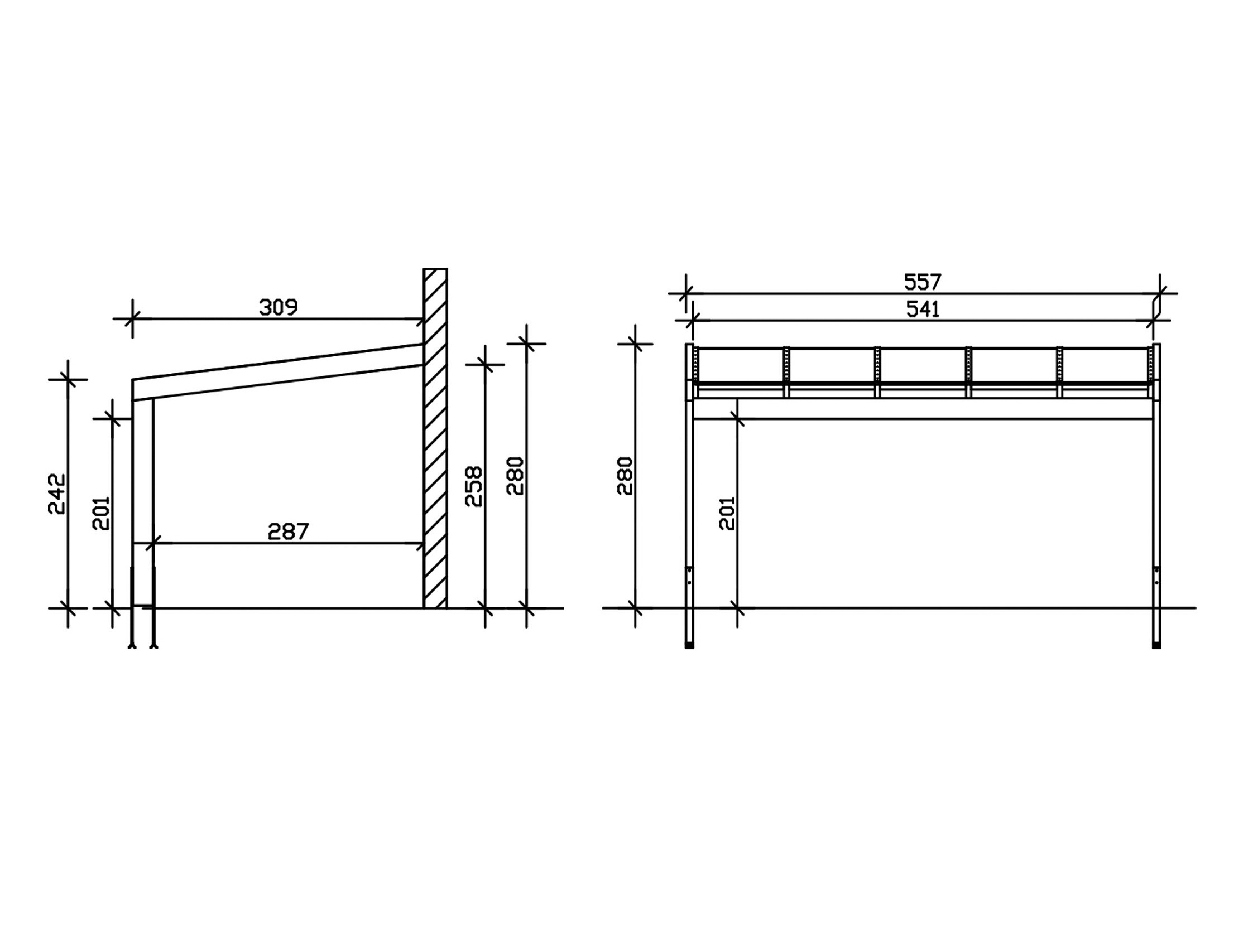 Thumbnail - Skanholz Terrassendach "Novara", BxT: 557x309 cm