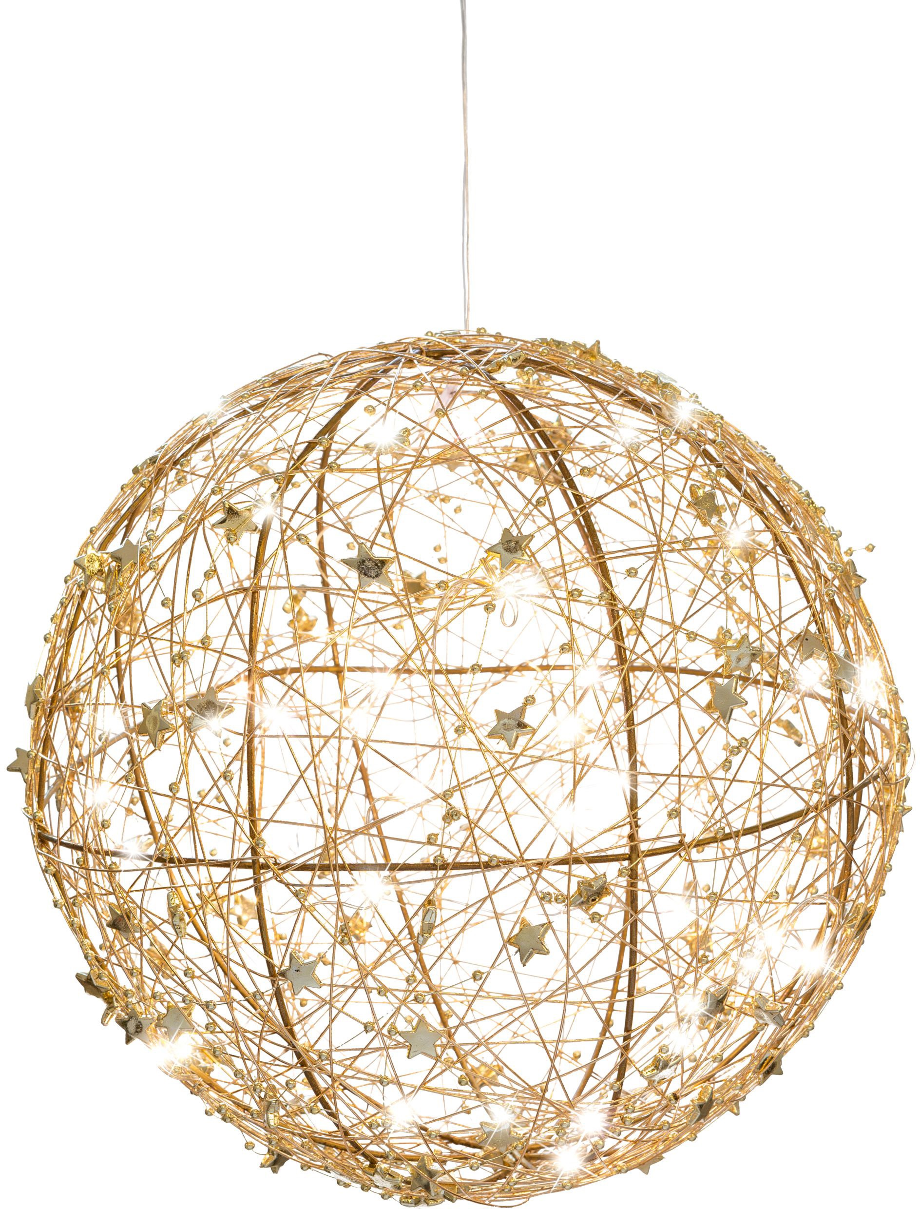 Creativ light Dekokugel »MetalldrahtKugel mit LEDBeleuchtung