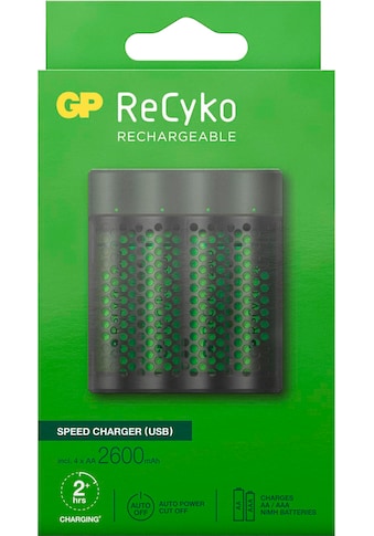 GP Batteries Batterie-Ladegerät »ReCyko Speed M451 4-fach NiMH mit 4 x AA 2600 mAh...