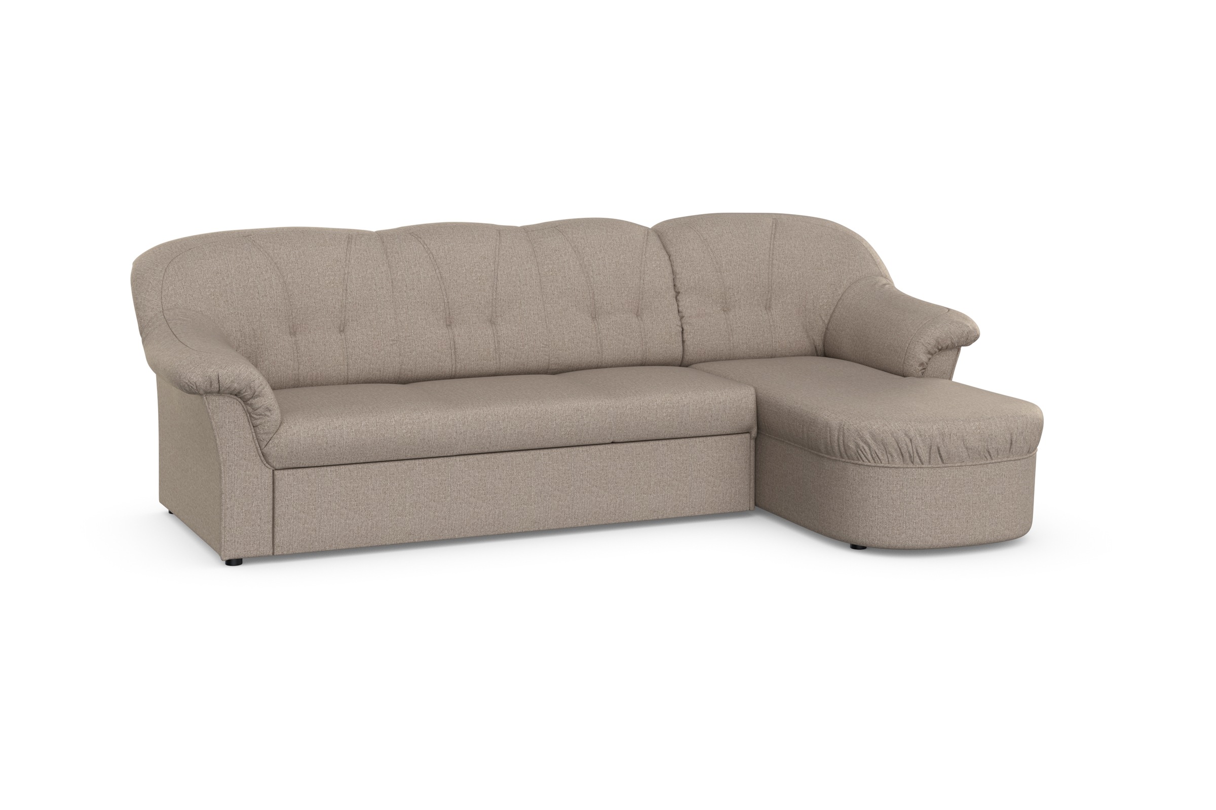 Thumbnail - DOMO collection Ecksofa "Pegnitz, elegante Rückensteppung, kompakte Stellmaße 238/141cm, L-Form", wahlweise mit Bettfunk...