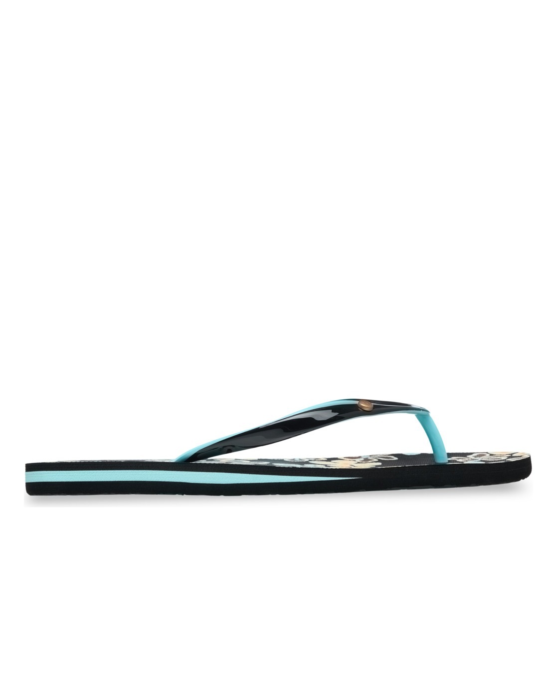 Sandale ROXY "Portofino", Damen, Gr. 8(38), braun, blau, Obermaterial:Obermaterial: 98% Synthetik/2% Metall, Futter: 100% Synthetik, Laufsohle: 100% Schwammgummi;, Schuhe Sandale