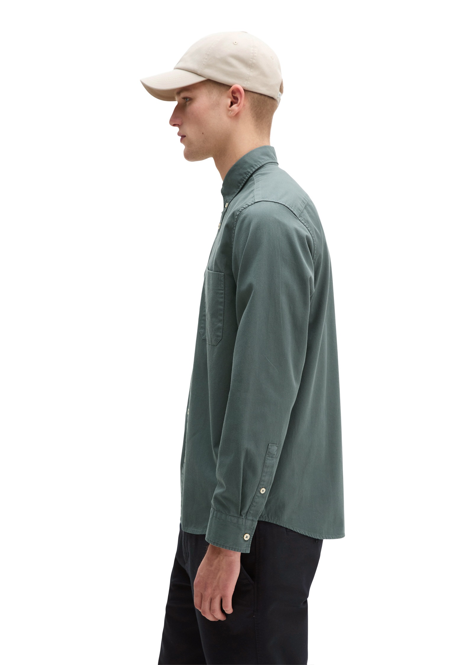 Marc OPolo Langarmhemd "mit recycelter Baumwolle" günstig online kaufen