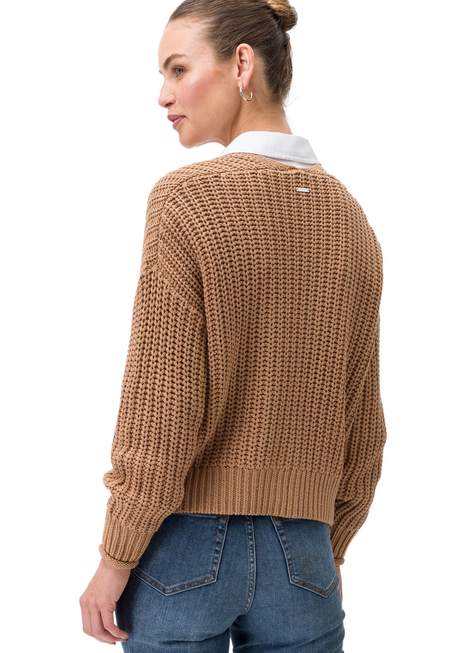 Zero Strickjacke »zero Strickjacke kurz Grobstrick«, Plain/ohne Details
