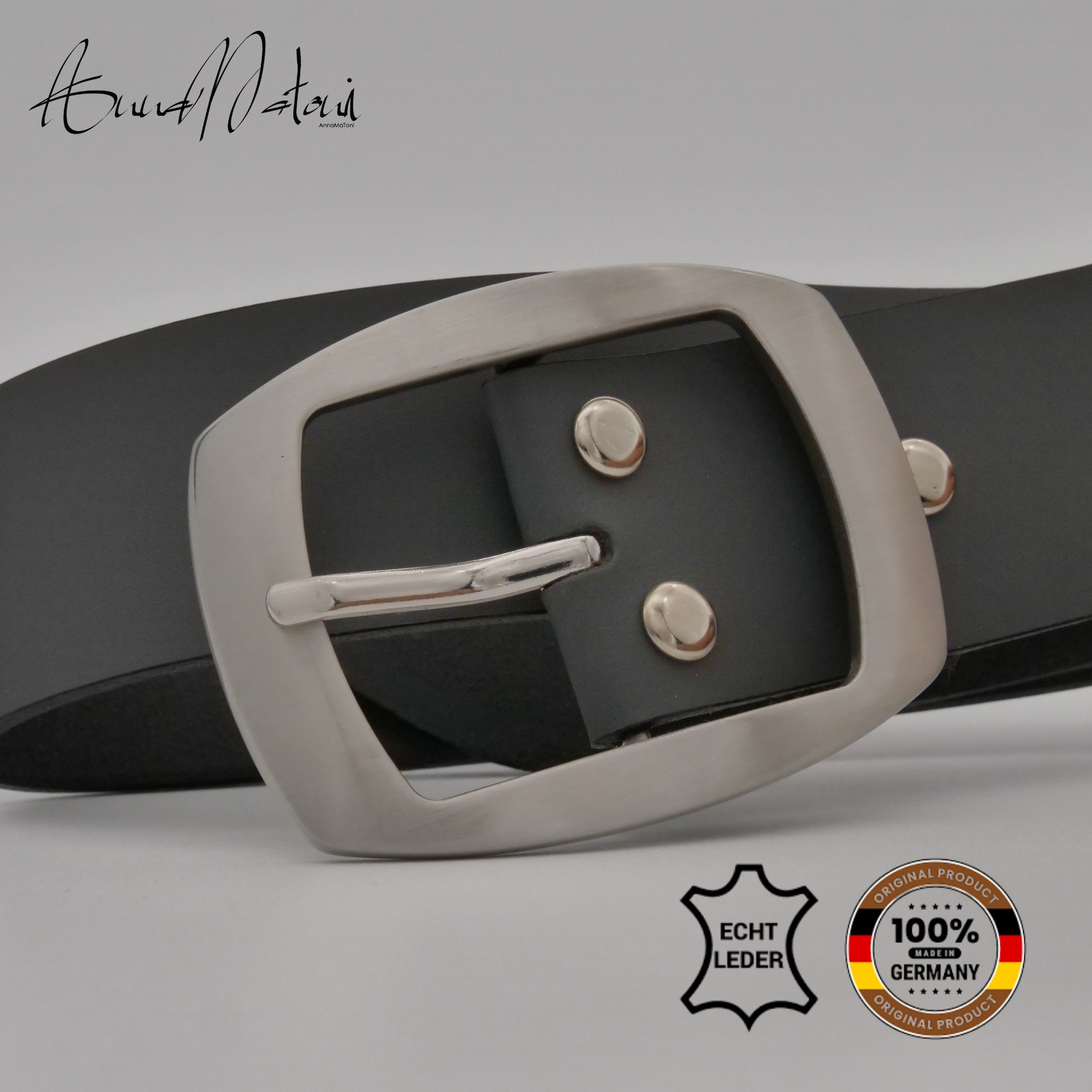 AnnaMatoni Ledergürtel »AnnaMatoni Damen Ledergürtel Basic Gürtel 3cm breit echt Leder«