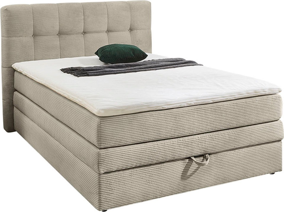 Jockenhöfer Gruppe Boxspringbett "Amy" mit Bettkasten und Kaltschaum-Topper günstig online kaufen