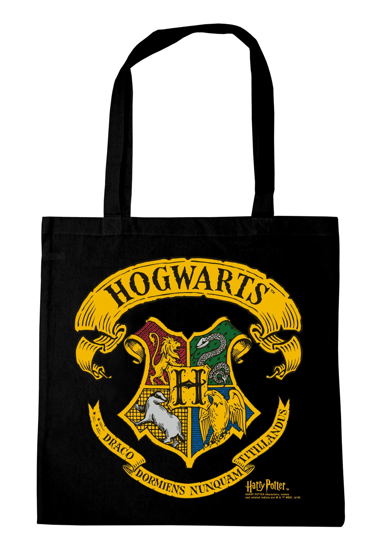 LOGOSHIRT Henkeltasche "Baumwolltasche Harry Potter Hogwarts", mit auffälligem Wappen-Print