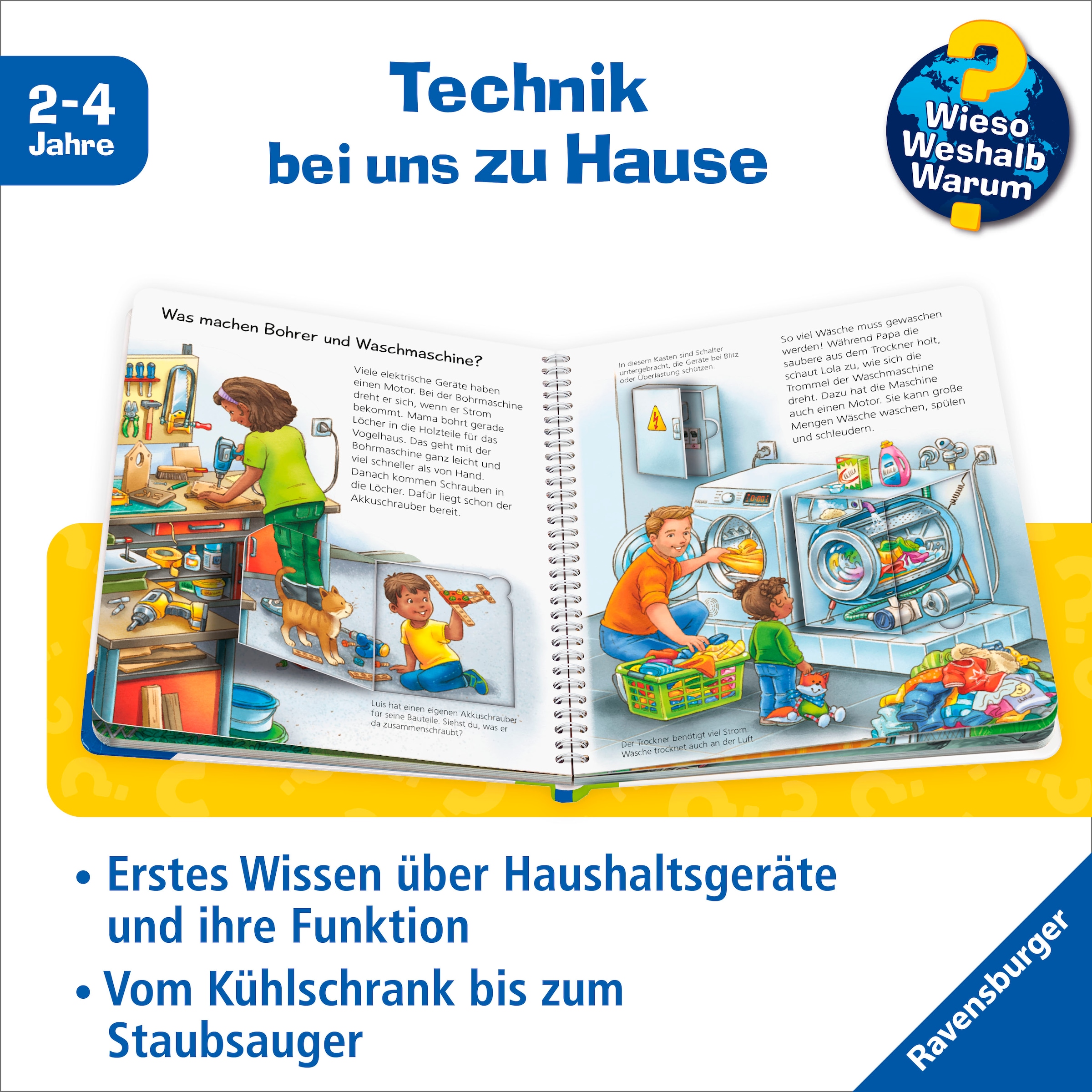 Ravensburger Buch »Wieso? Weshalb? Warum? junior, Band 76: Bohrer, Lampe, Spülmaschine«, Made in Europe