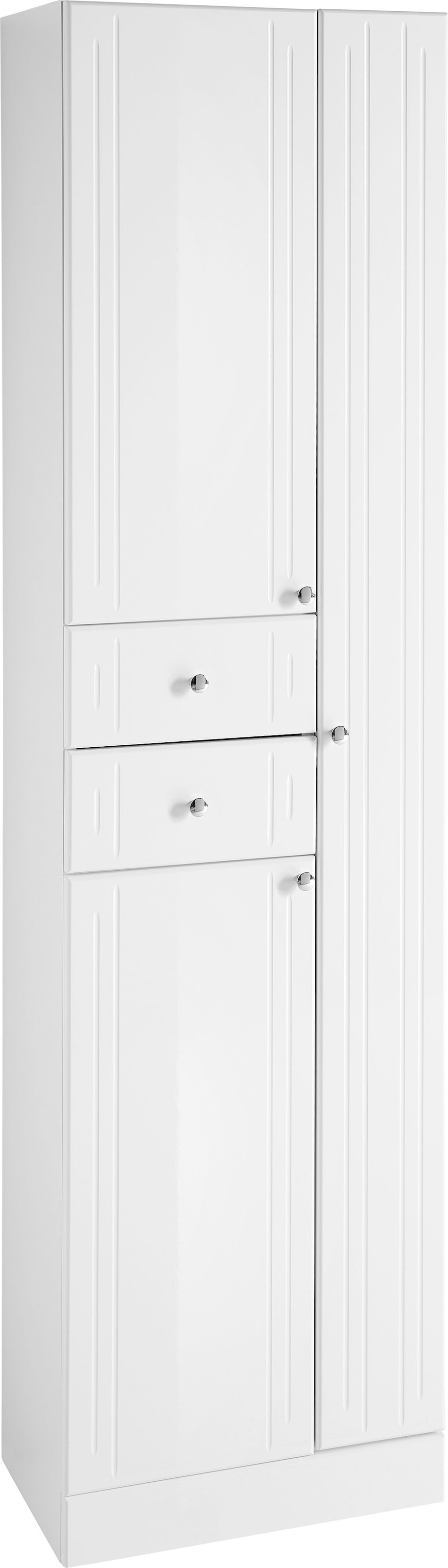 Saphir Hochschrank "Quickset 955 Badschrank, 50 cm breit, 3 Türen, 2 Schubl günstig online kaufen