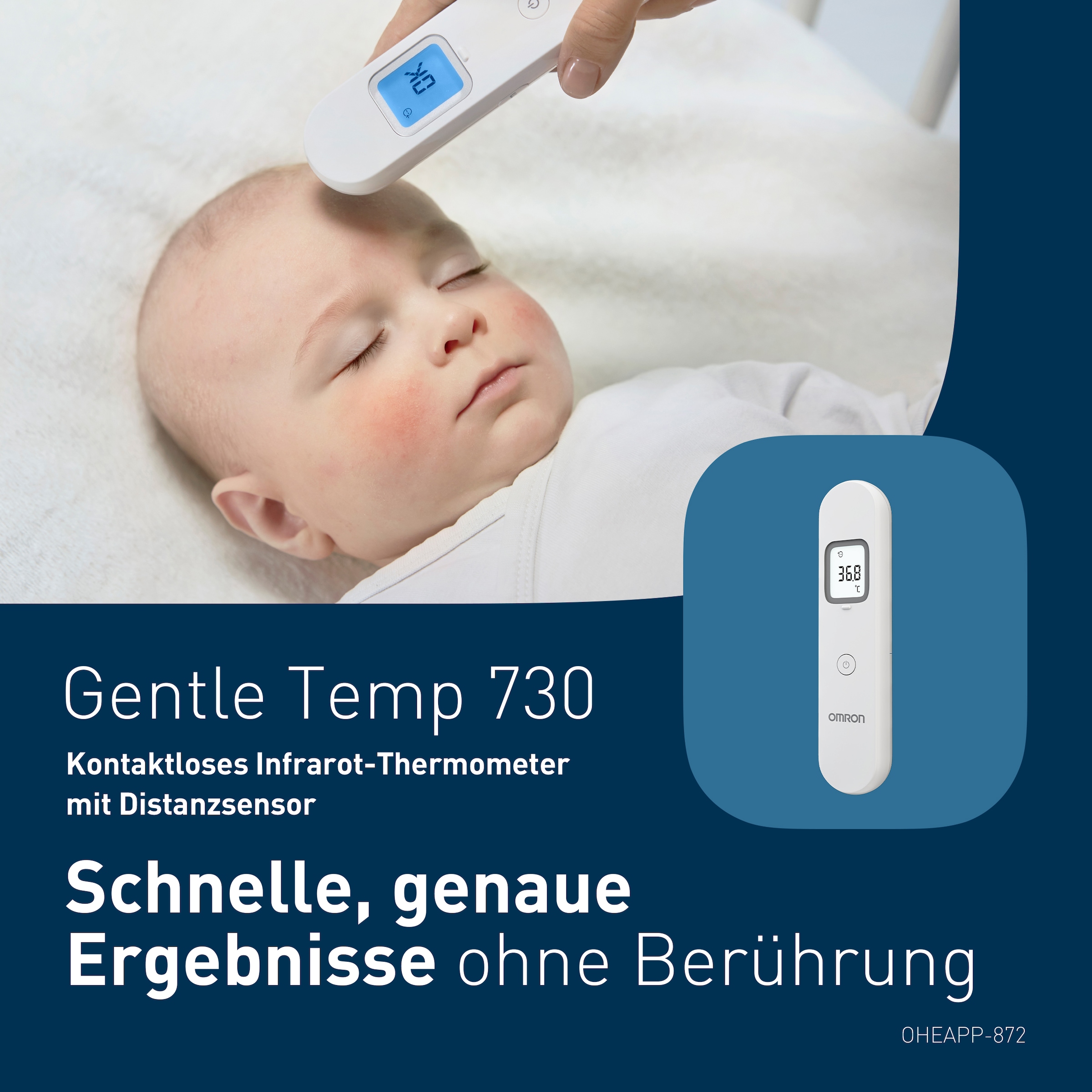 Omron Stirn-Fieberthermometer »Gentle Temp 730« schnelle, präzise, kontaklose Messung, geeignet für alle Altersgruppen
