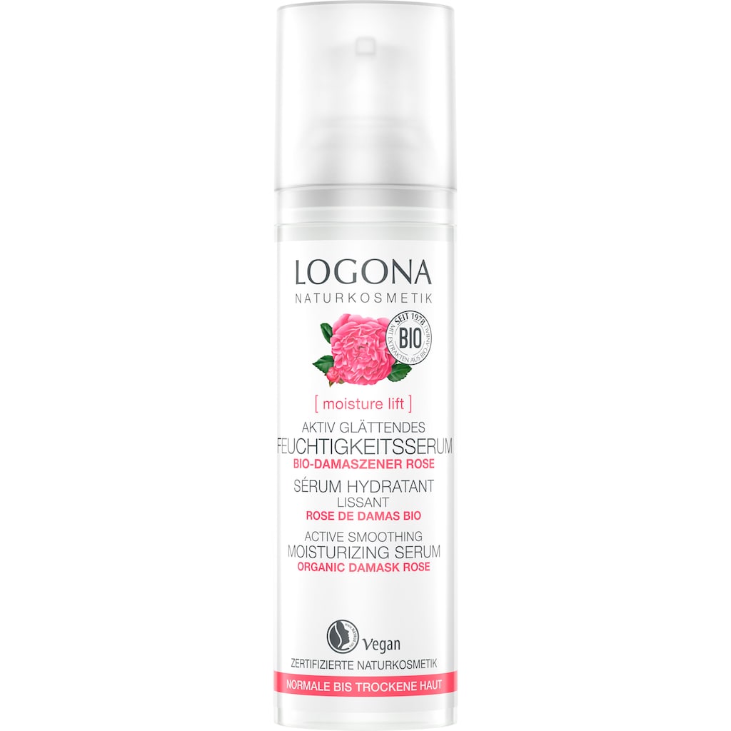 LOGONA Gesichtsserum »Logona moisture lift glätt Feuchtigk.serum«