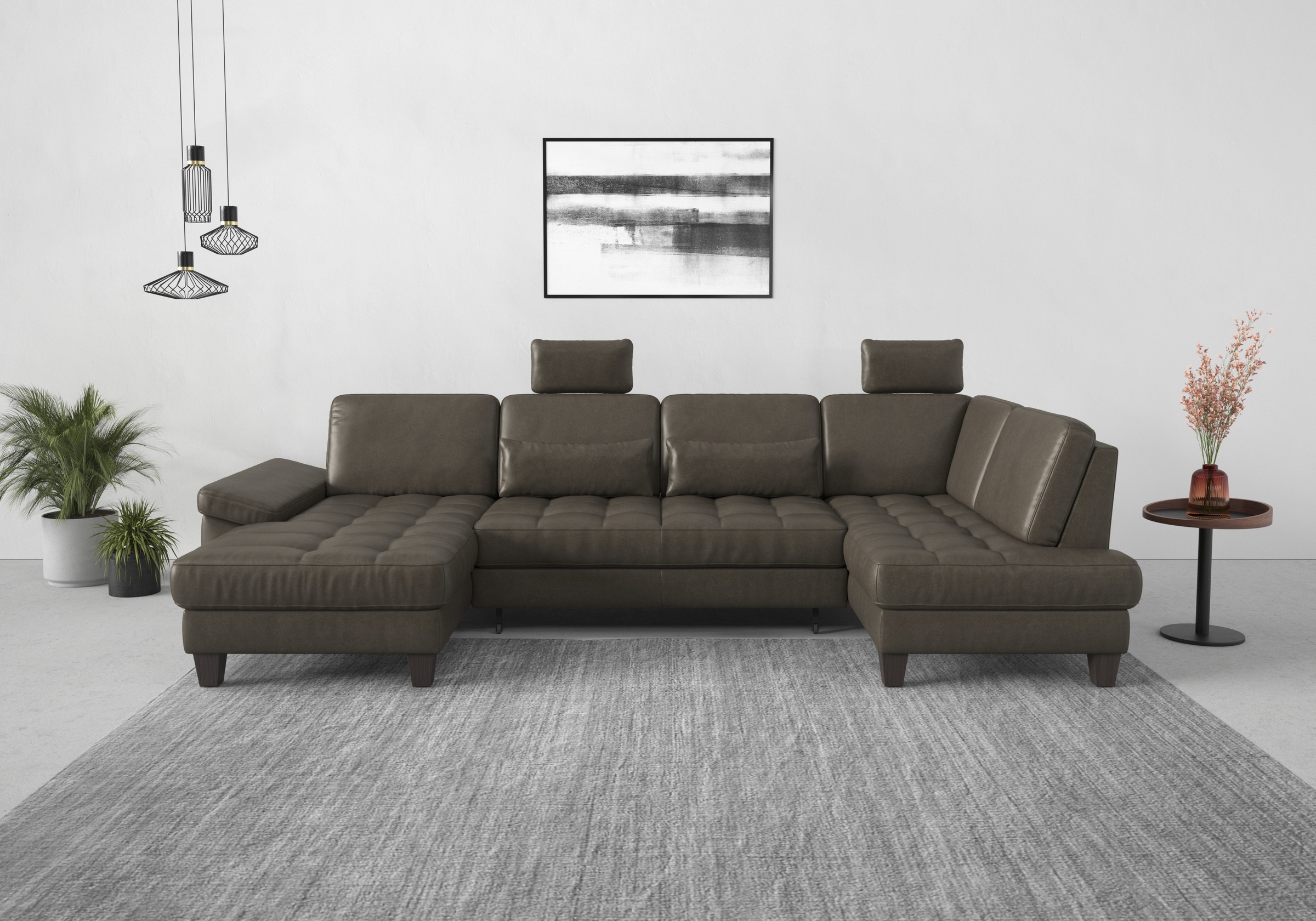 sit&more Wohnlandschaft »Westham U-Form«, wahlweise mit Bettfunktion, Bettkasten, Sitztiefenverstellung