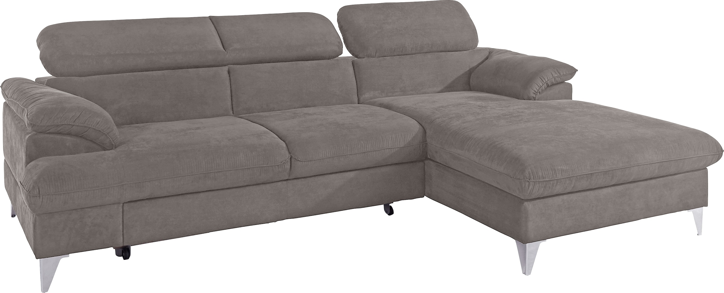 COTTA Polstergarnitur »Caluso L-Form«, (2 tlg.), Set bestehend aus: Ecksofa mit Kopfteilverstellung & Hocker