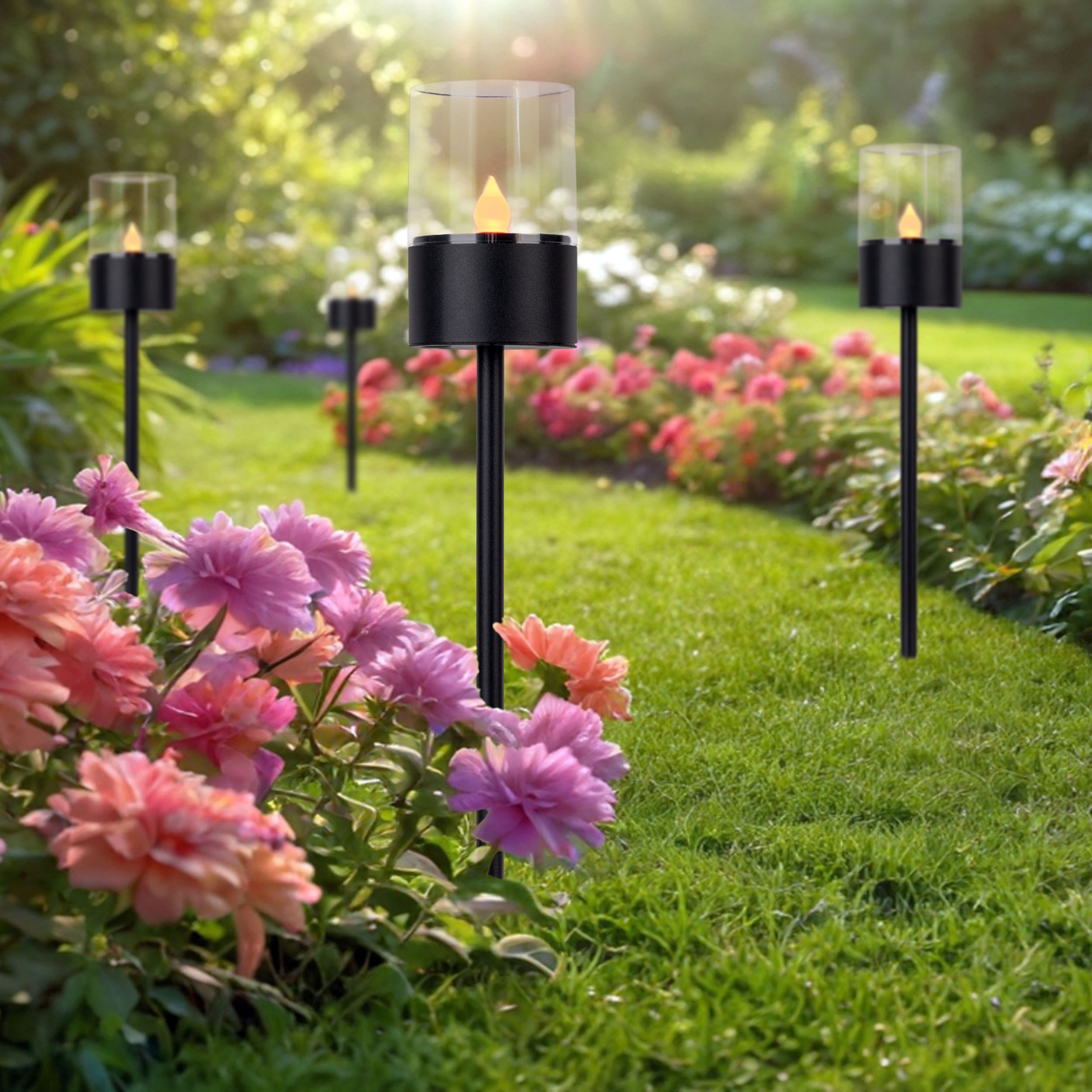 my home LED Solarleuchte "Lufy", 4 flammig, Leuchtmittel LED-Modul  LED fes günstig online kaufen
