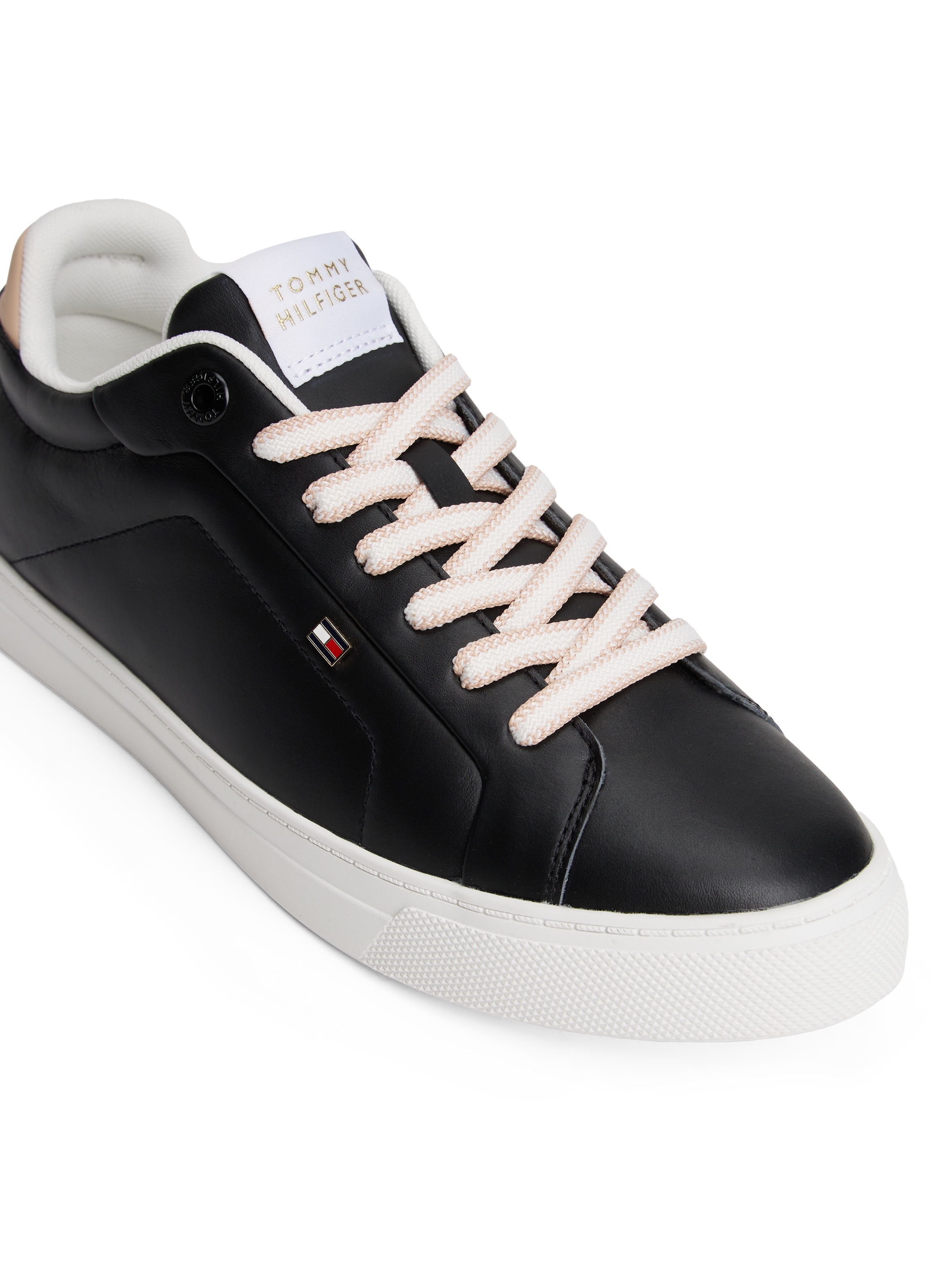 Tommy Hilfiger Plateausneaker »ICON COURT SNEAKER«, Freizeitschuh, Halbschuh, Schnürschuh mit Flaggen-Logo