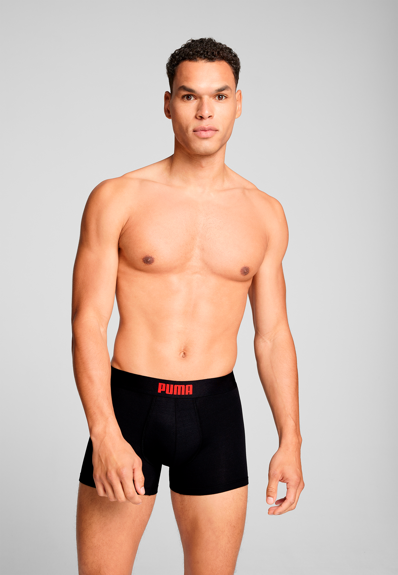 PUMA Boxershorts »PUMA MEN EVERYDAY PLACED LOGO BOXERS 2P« Packung, 2er Pack,  mit Logo Webbund