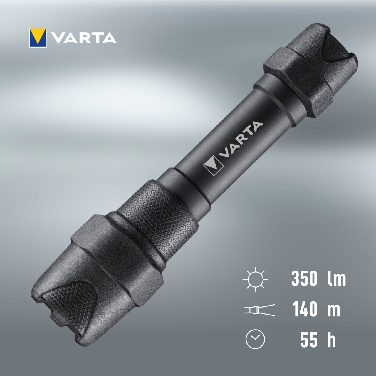 VARTA Taschenlampe »Indestructible F20 Pro 6 Watt LED«, wasser- und staubdicht, stoßabsorbierend, eloxiertes Aluminium Gehäuse
