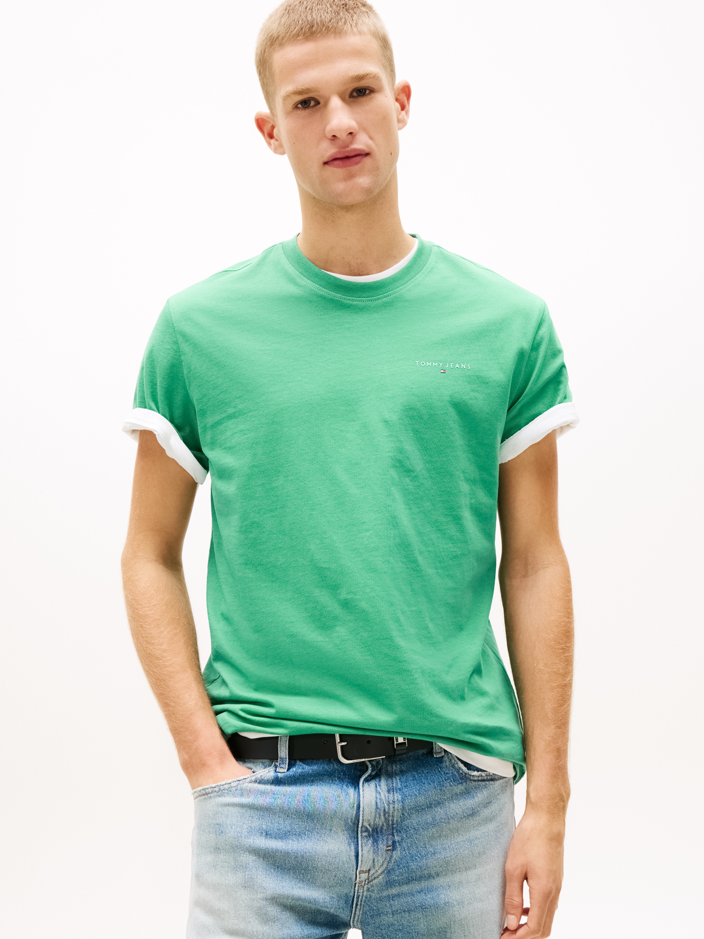 Tommy Jeans T-Shirt "TJM SLIM FIT LINEAR 2PACK" Packung, 2 tlg. Rundhals, J günstig online kaufen