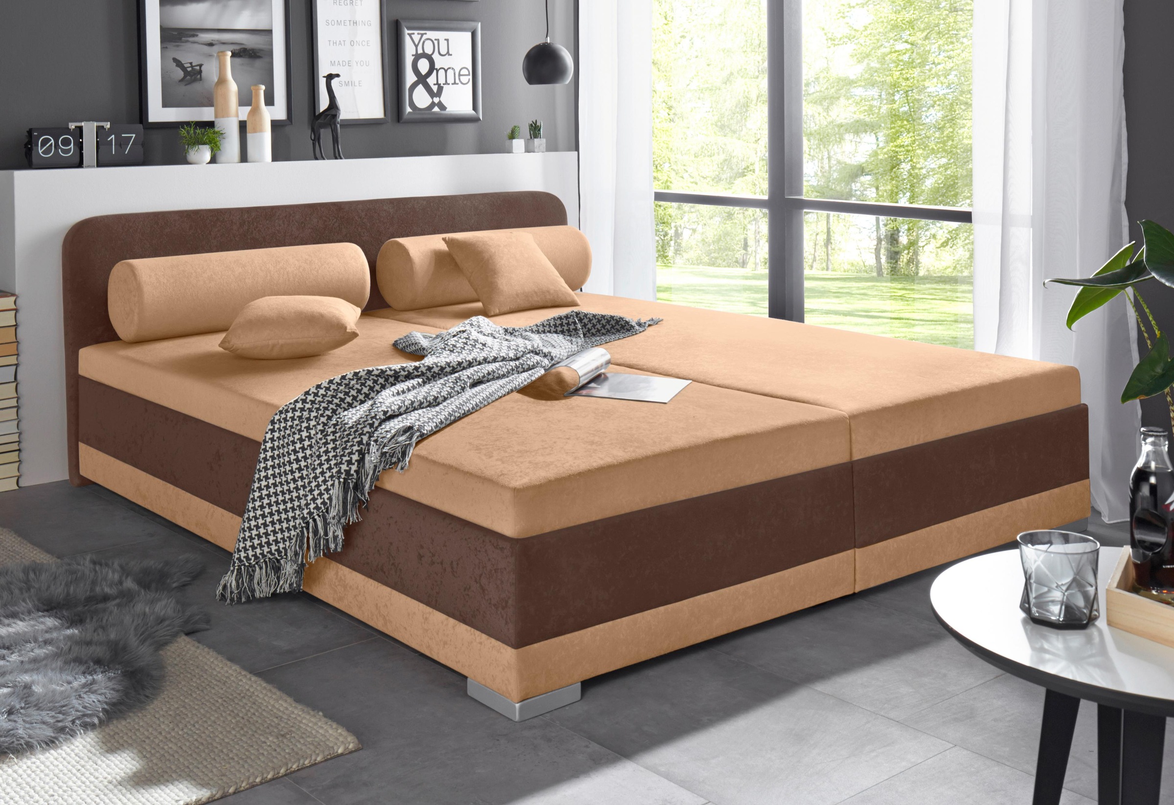 Thumbnail - Maintal Polsterbett "wahlweise mit Matratze und praktischen Bettkasten," in verschiedenen Größen und Farben erhältlich