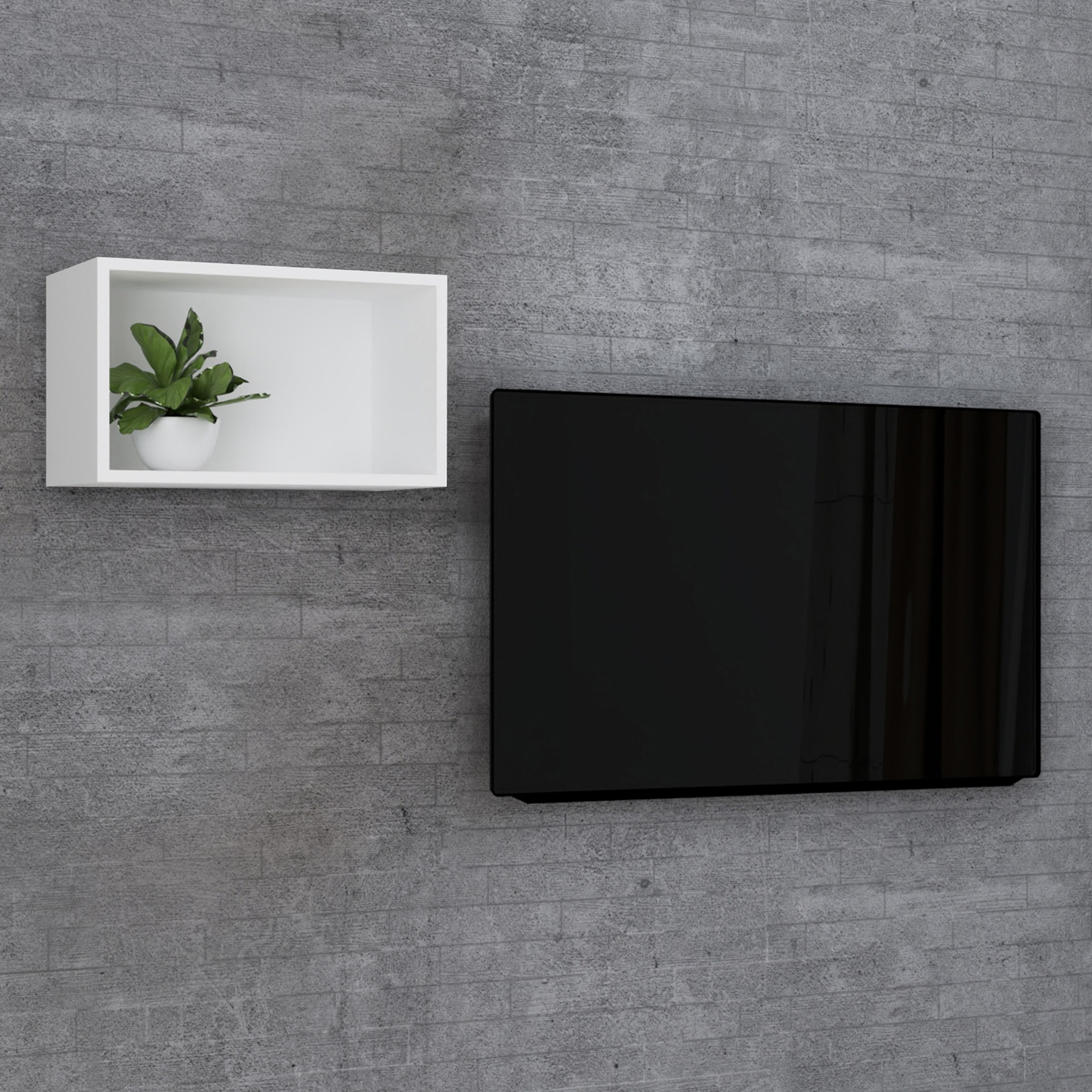 VCM Wandregal »VCM Holzregal hängend | platzsparendes Regal | Maße: H. 30 x B. 50 x T. 28 cm | Elegantes Regal hängend | Aufbewahrungsregal | Bücherregal | Wandboard - Arila S«