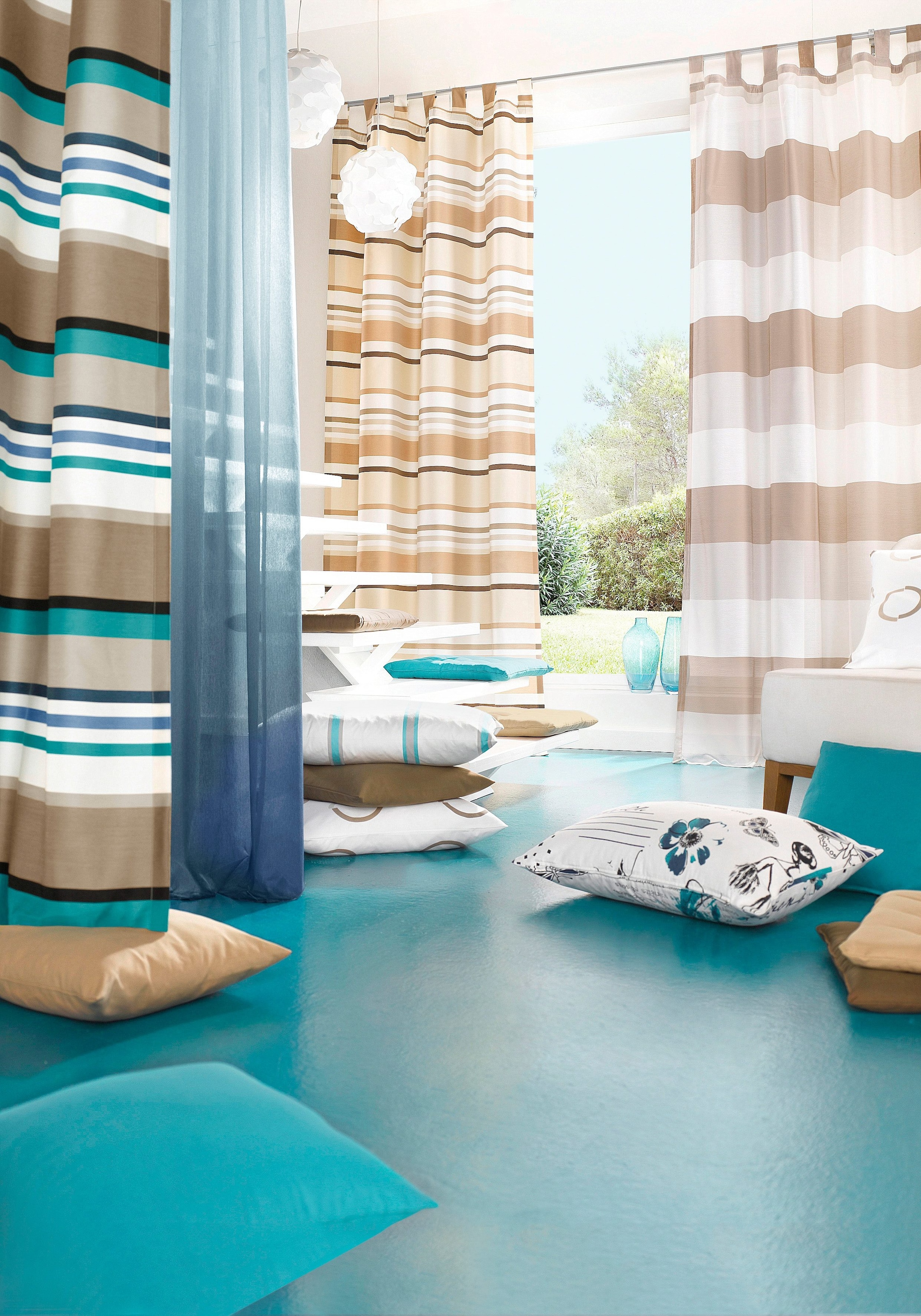 TOM TAILOR HOME Sitzkissen "Dove", TOM TAILOR unifarbenes, abgestepptes Sit günstig online kaufen