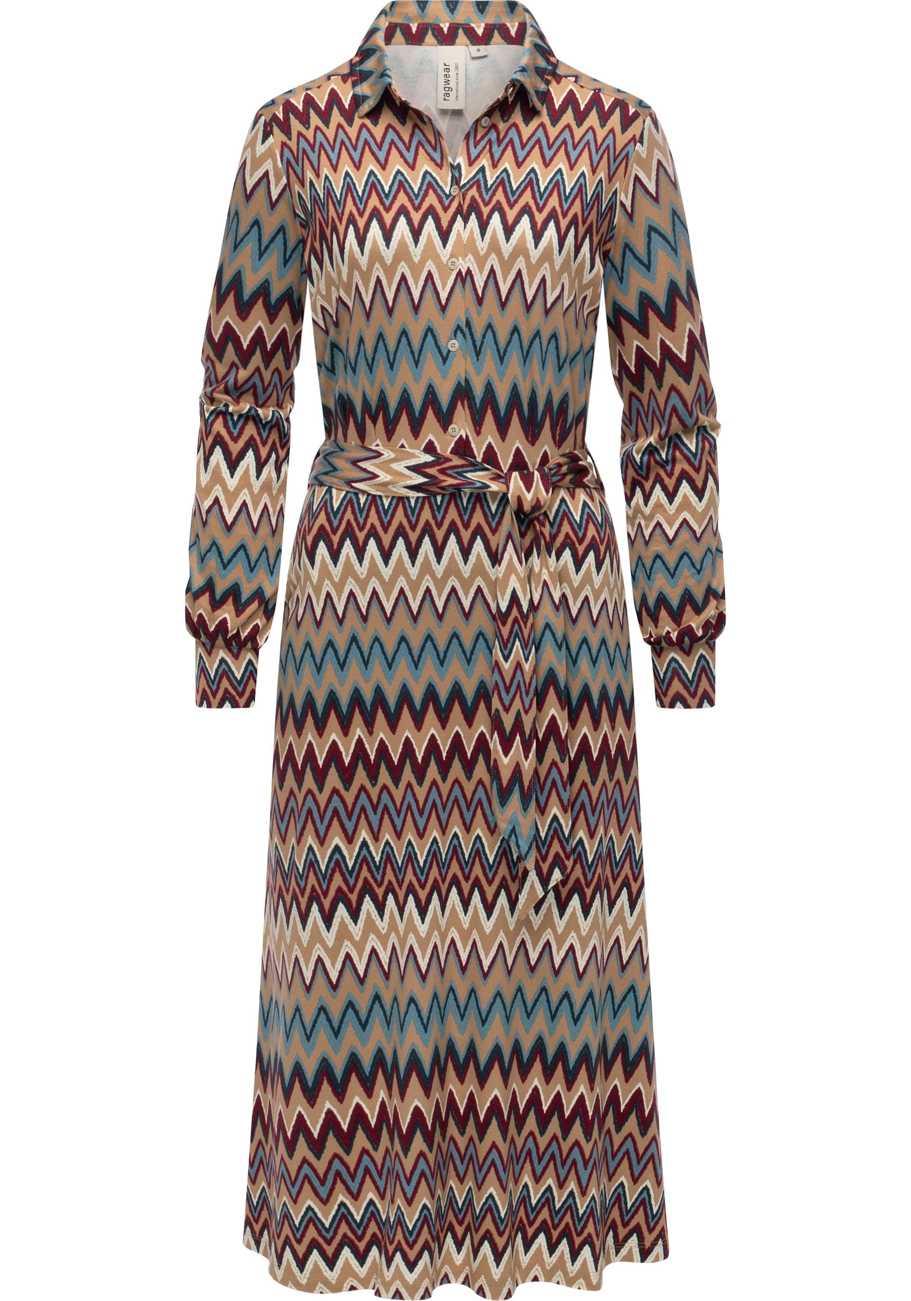 Ragwear Blusenkleid "Plantee Print" Eingrifftaschen Modisches Damenkleid mi günstig online kaufen